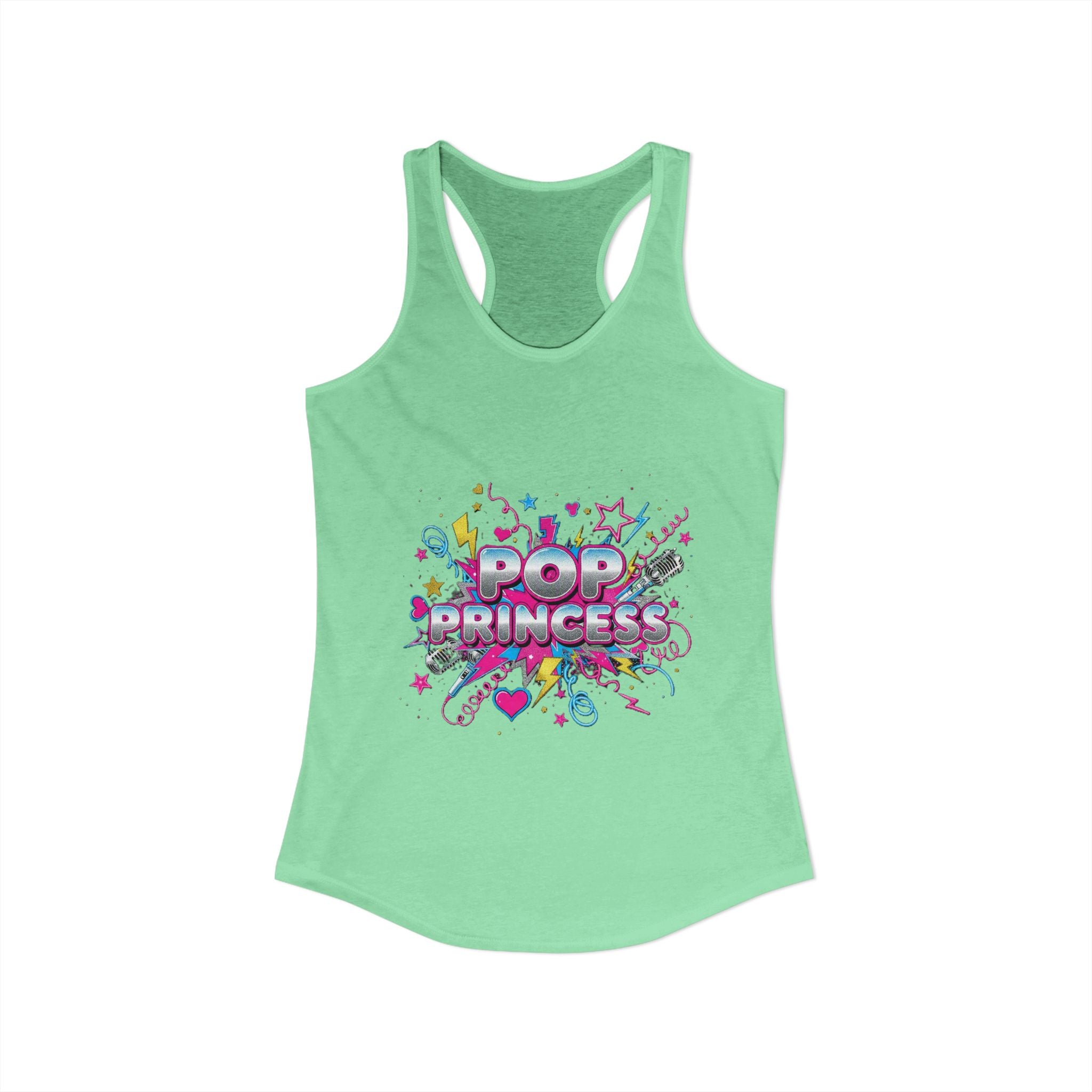👑 Pop Princess Racerback Tank | Y2K Retro Graphic Tee ⭐