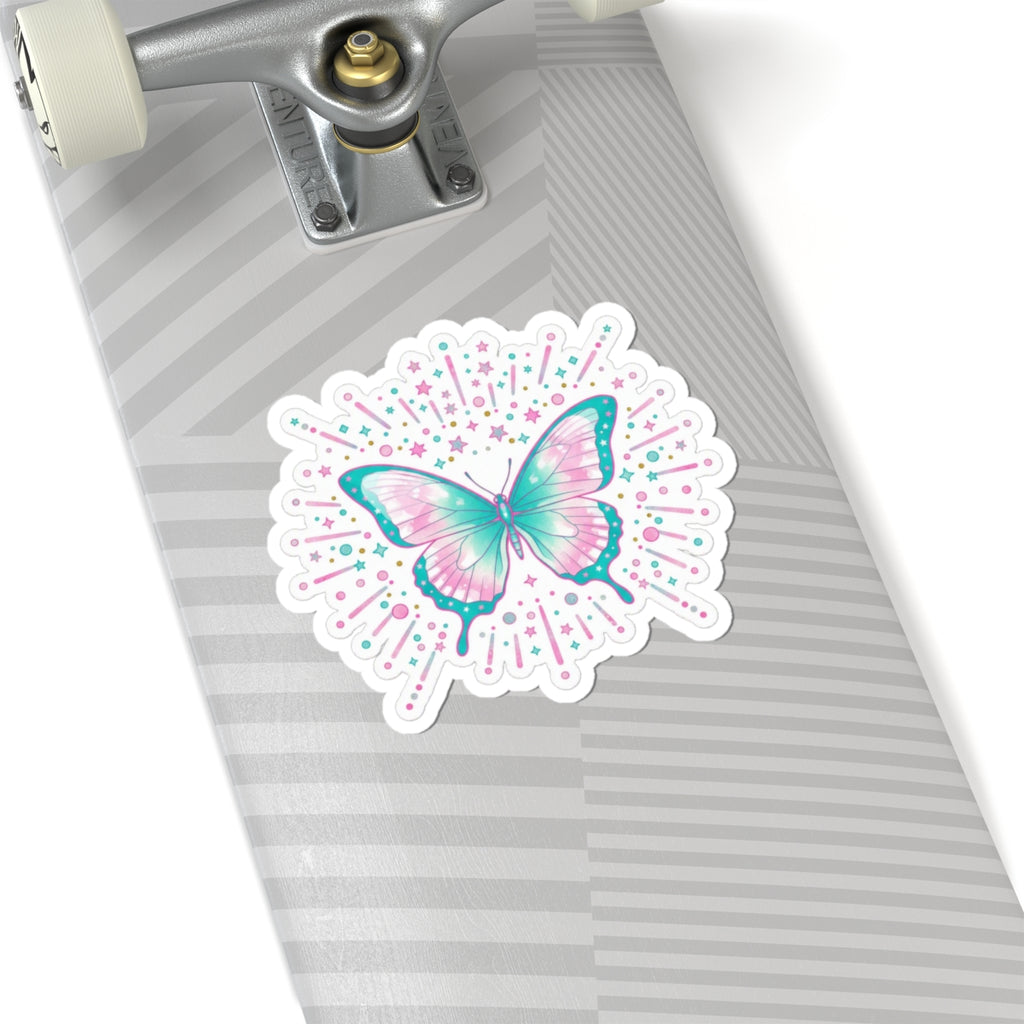 🦋 Pastel Butterfly Kiss-Cut Sticker | Holographic Sparkle Decal ✨