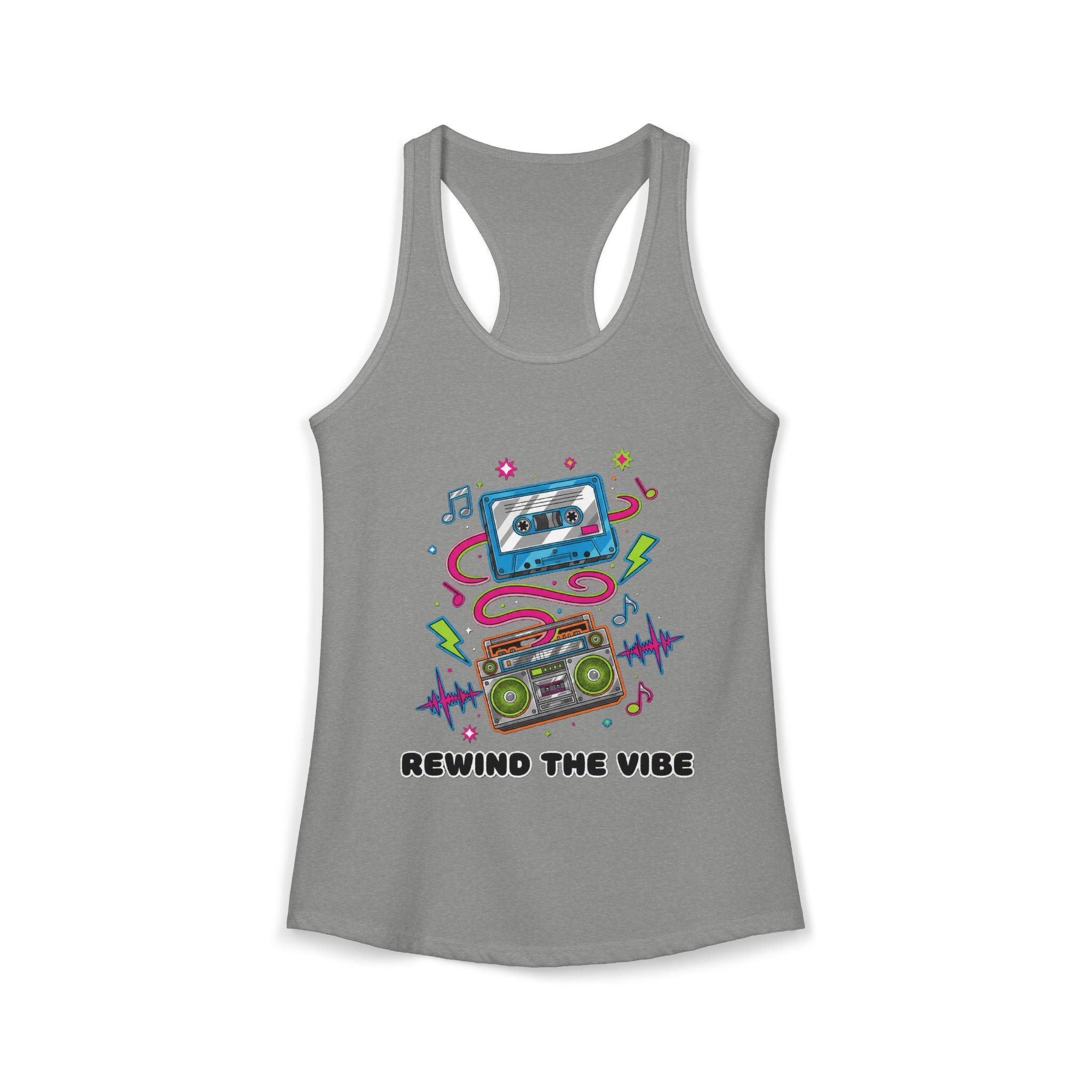 📼 Rewind the Vibe Racerback Tank 🎶