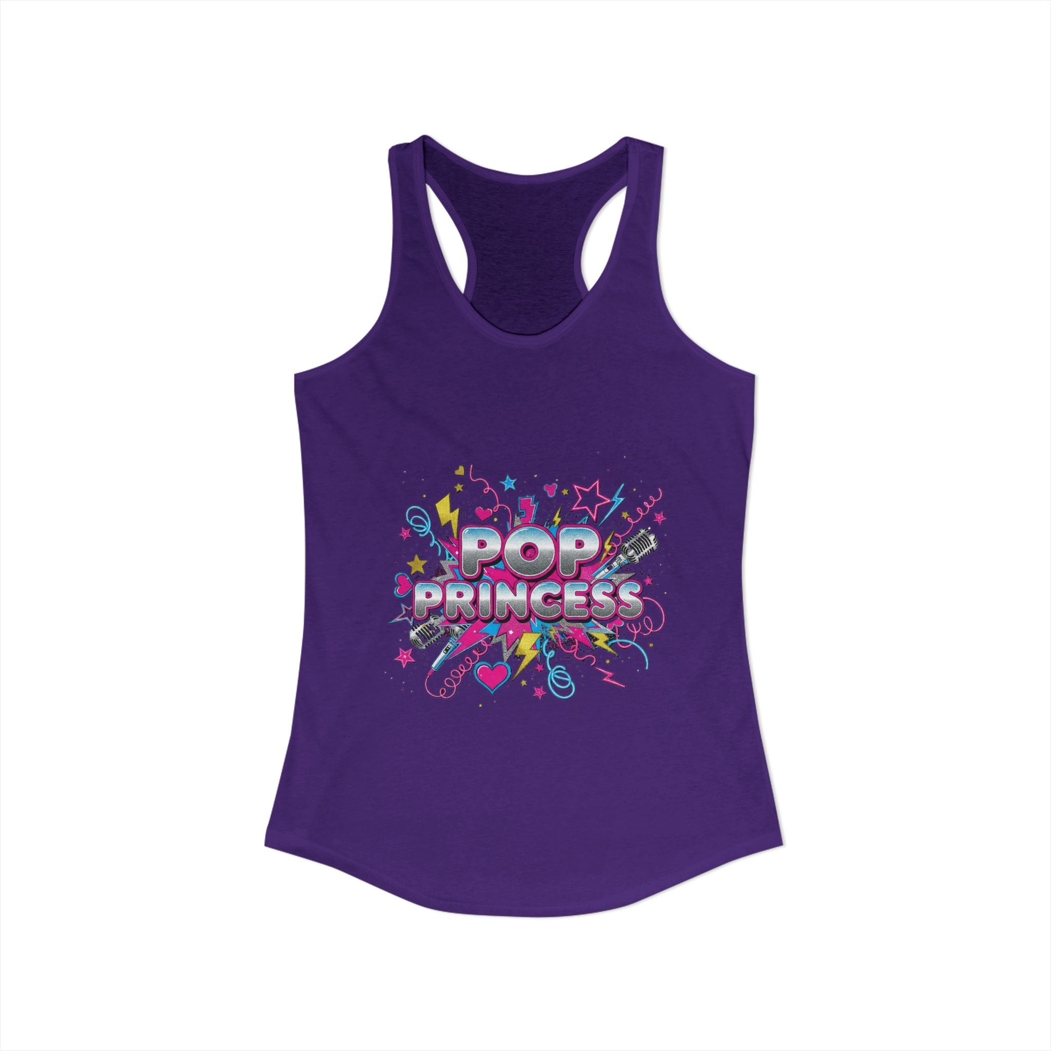 👑 Pop Princess Racerback Tank | Y2K Retro Graphic Tee ⭐