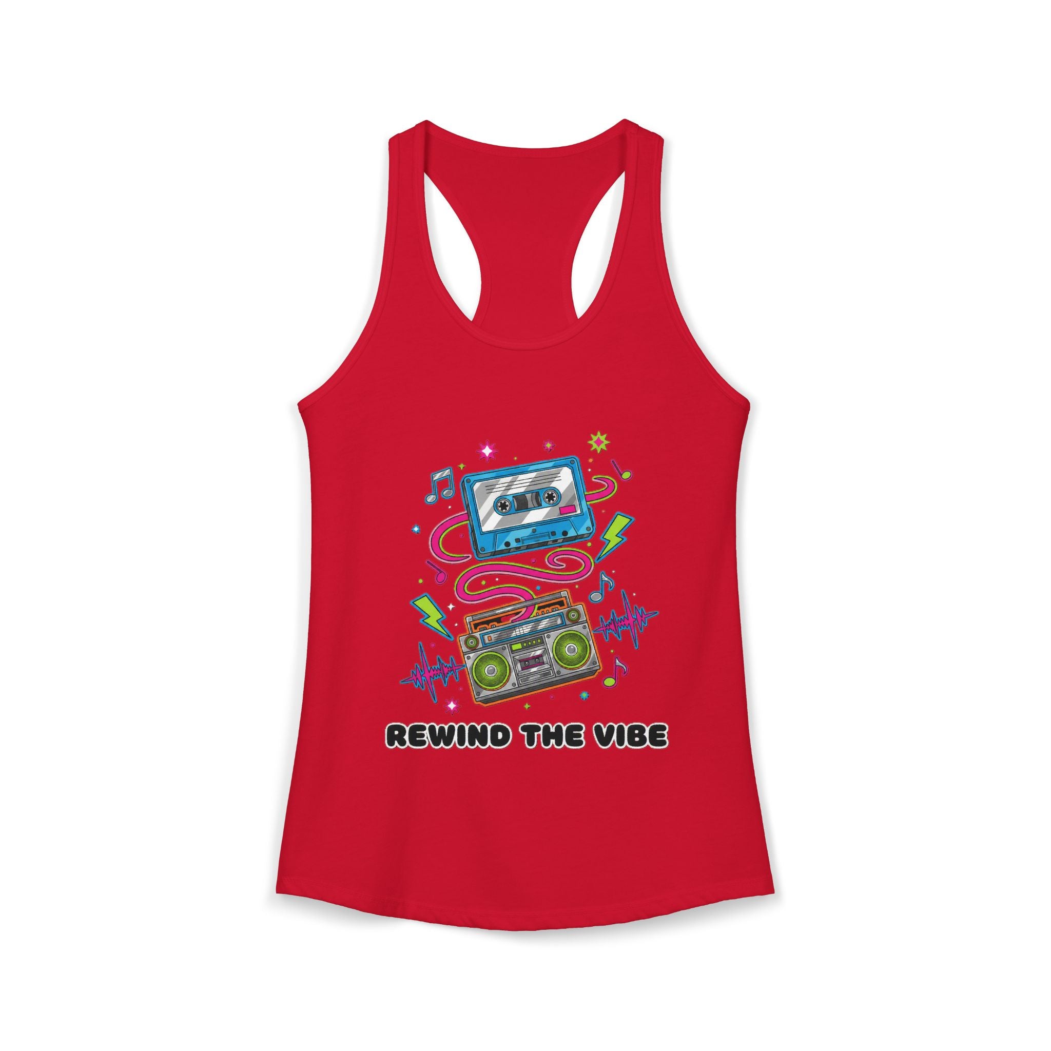 📼 Rewind the Vibe Racerback Tank 🎶