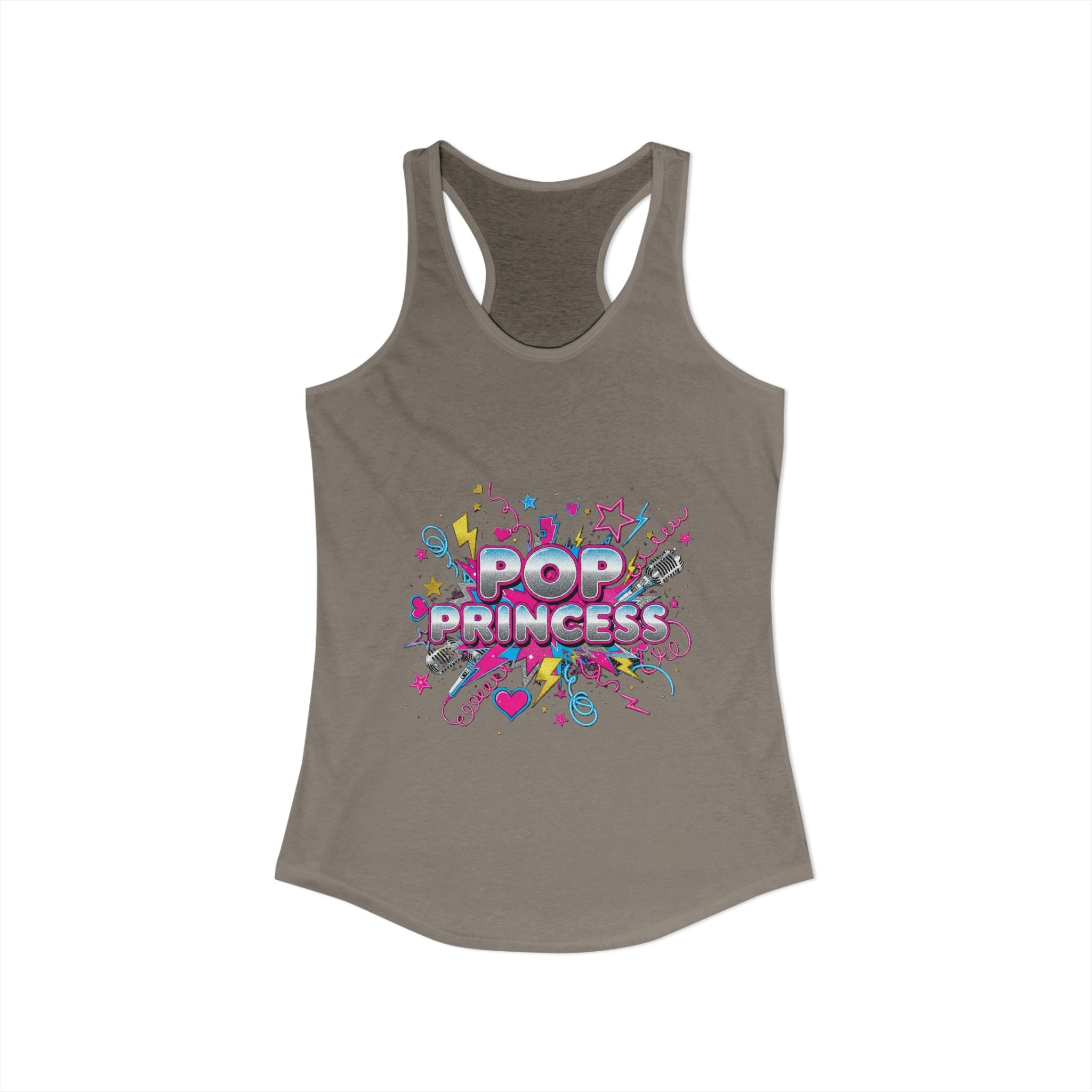 👑 Pop Princess Racerback Tank | Y2K Retro Graphic Tee ⭐
