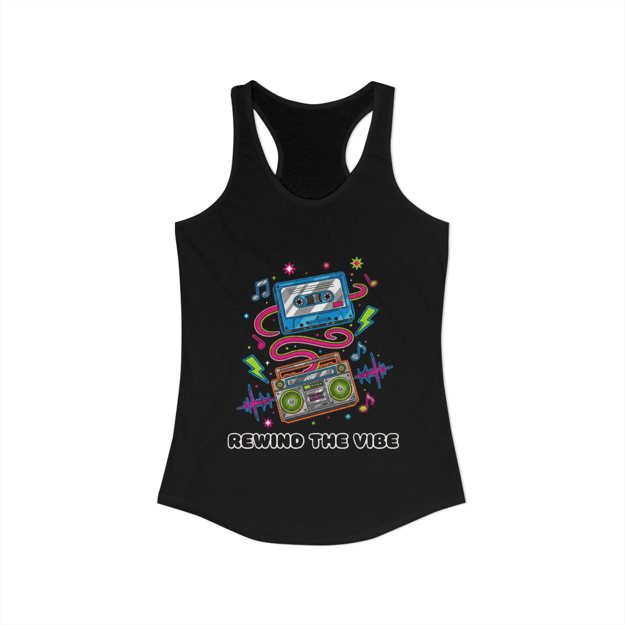 📼 Rewind the Vibe Racerback Tank 🎶