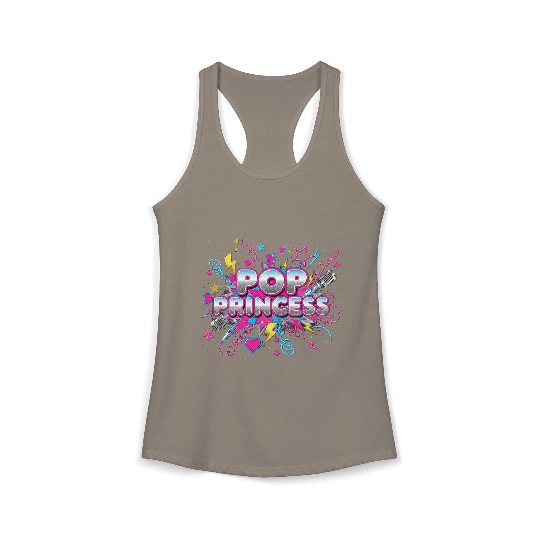 👑 Pop Princess Racerback Tank | Y2K Retro Graphic Tee ⭐