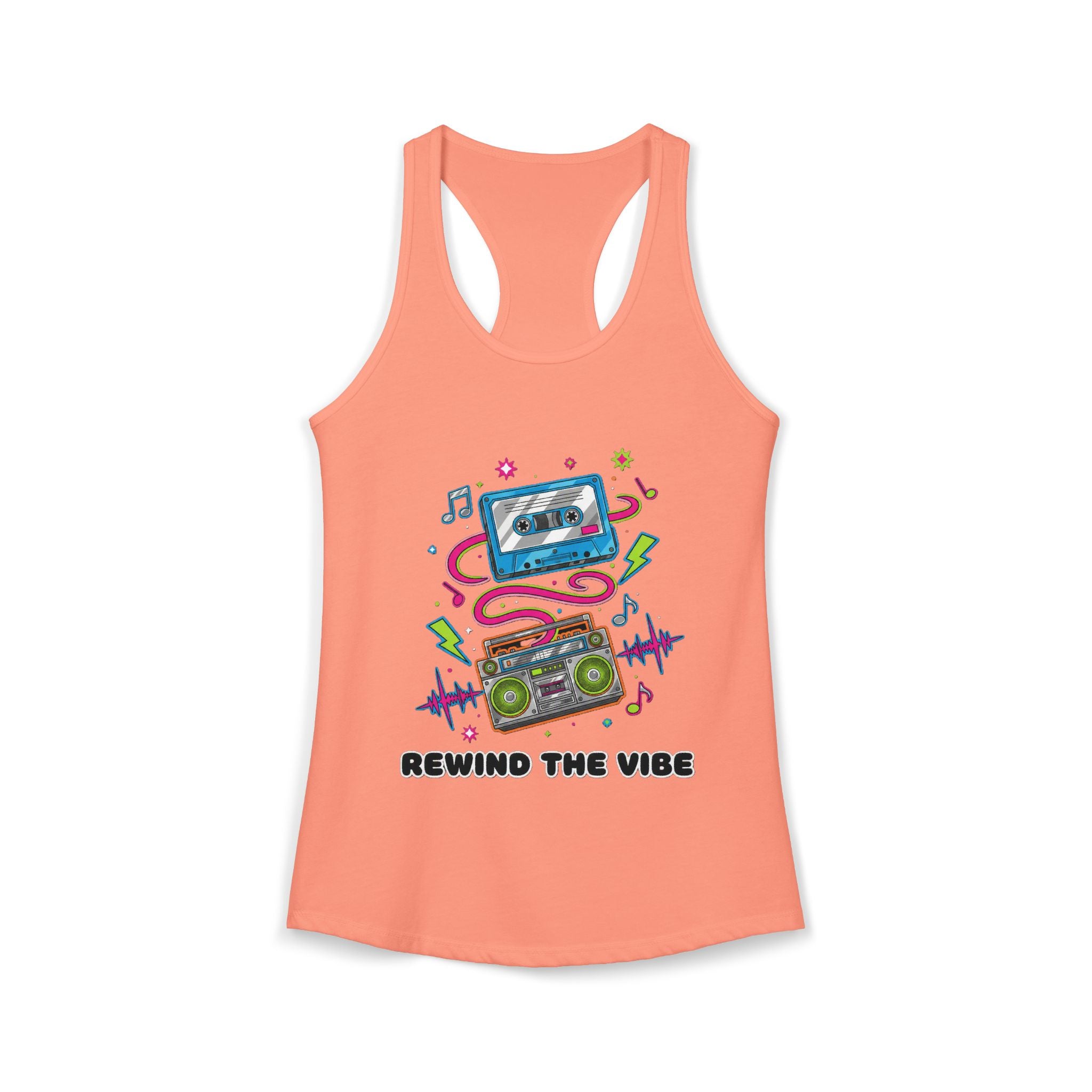 📼 Rewind the Vibe Racerback Tank 🎶