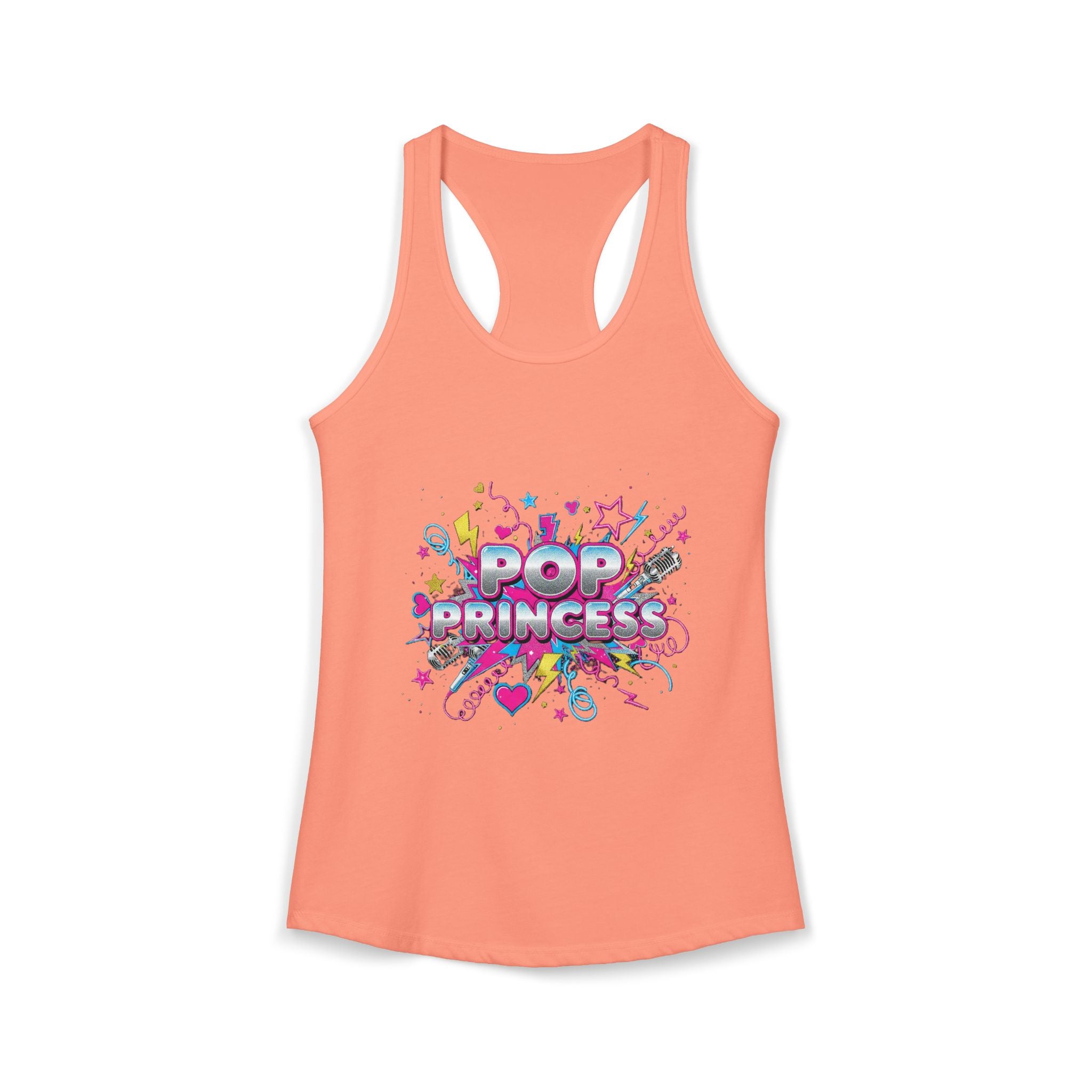👑 Pop Princess Racerback Tank | Y2K Retro Graphic Tee ⭐