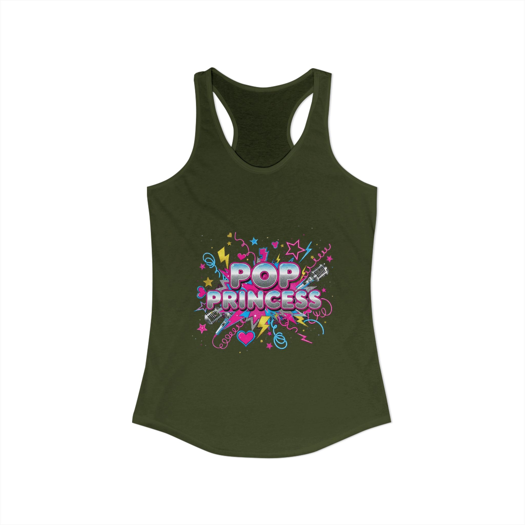 👑 Pop Princess Racerback Tank | Y2K Retro Graphic Tee ⭐