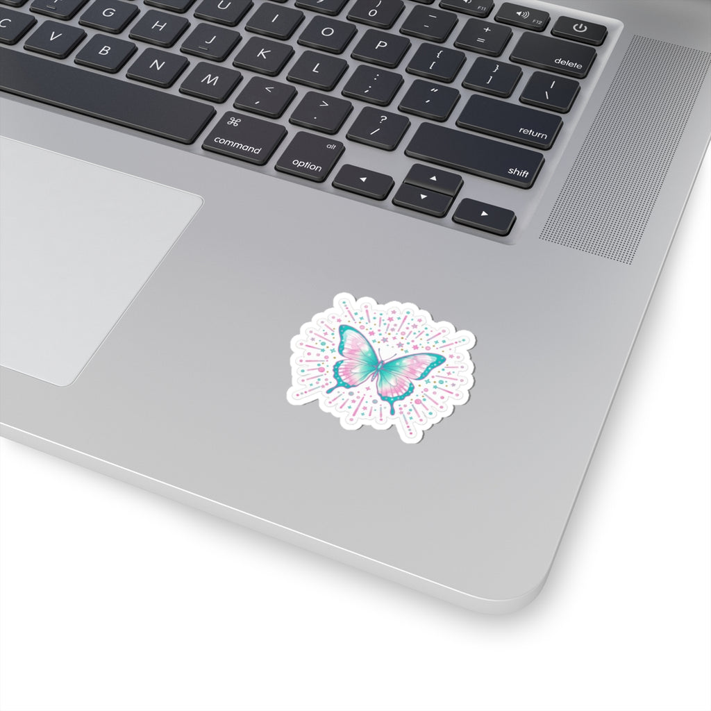 🦋 Pastel Butterfly Kiss-Cut Sticker | Holographic Sparkle Decal ✨
