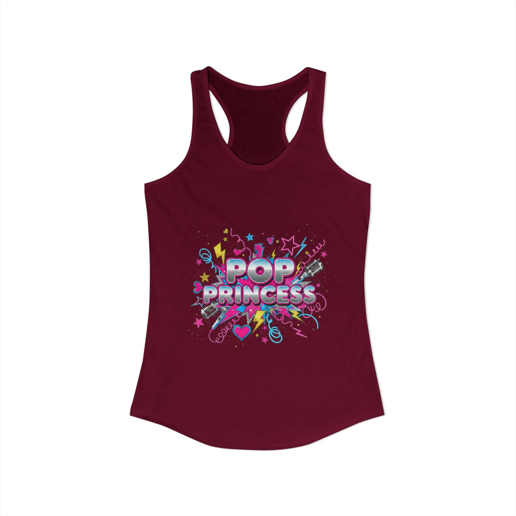 👑 Pop Princess Racerback Tank | Y2K Retro Graphic Tee ⭐
