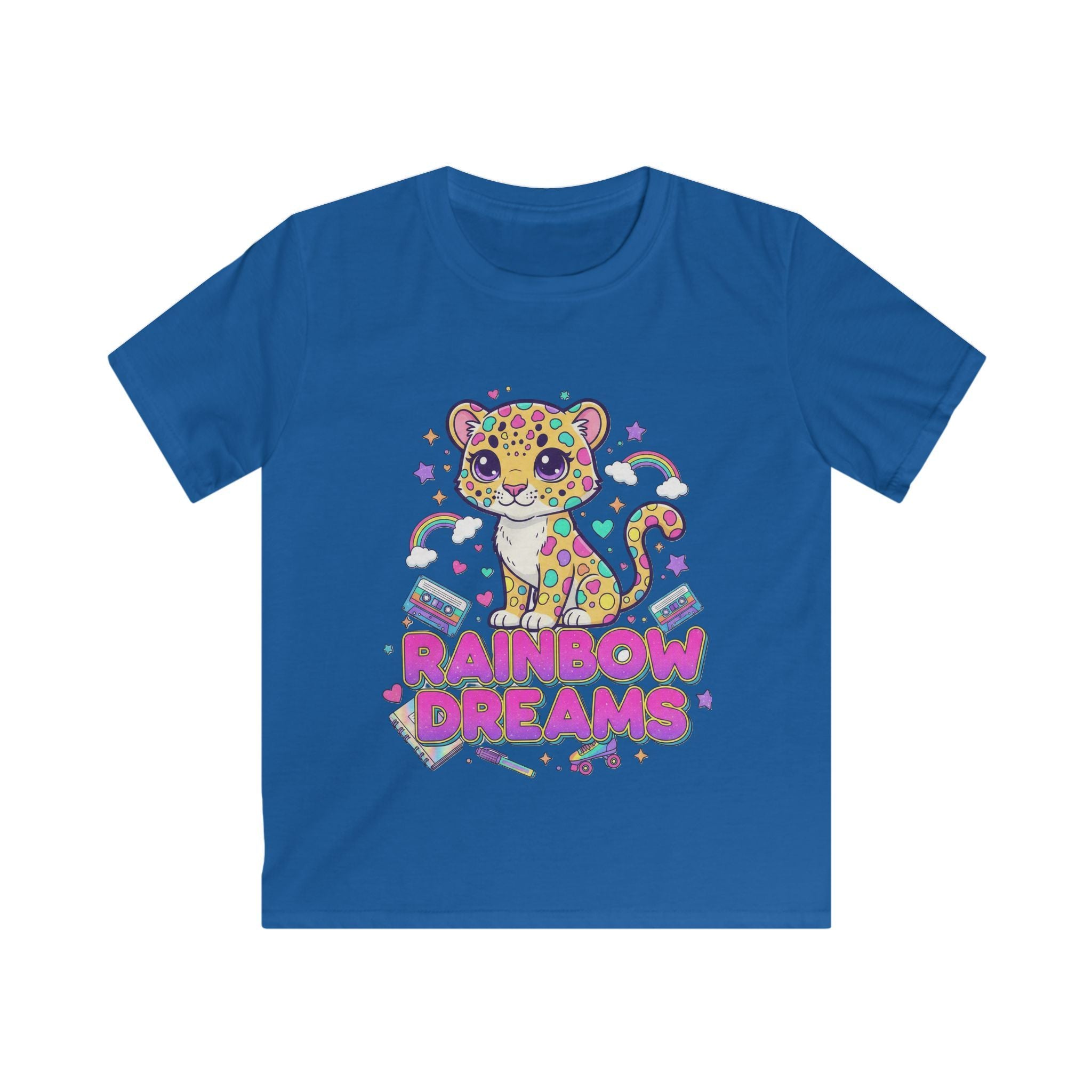 🌈🐆 Rainbow Dreams Leopard Kids T-Shirt ✨