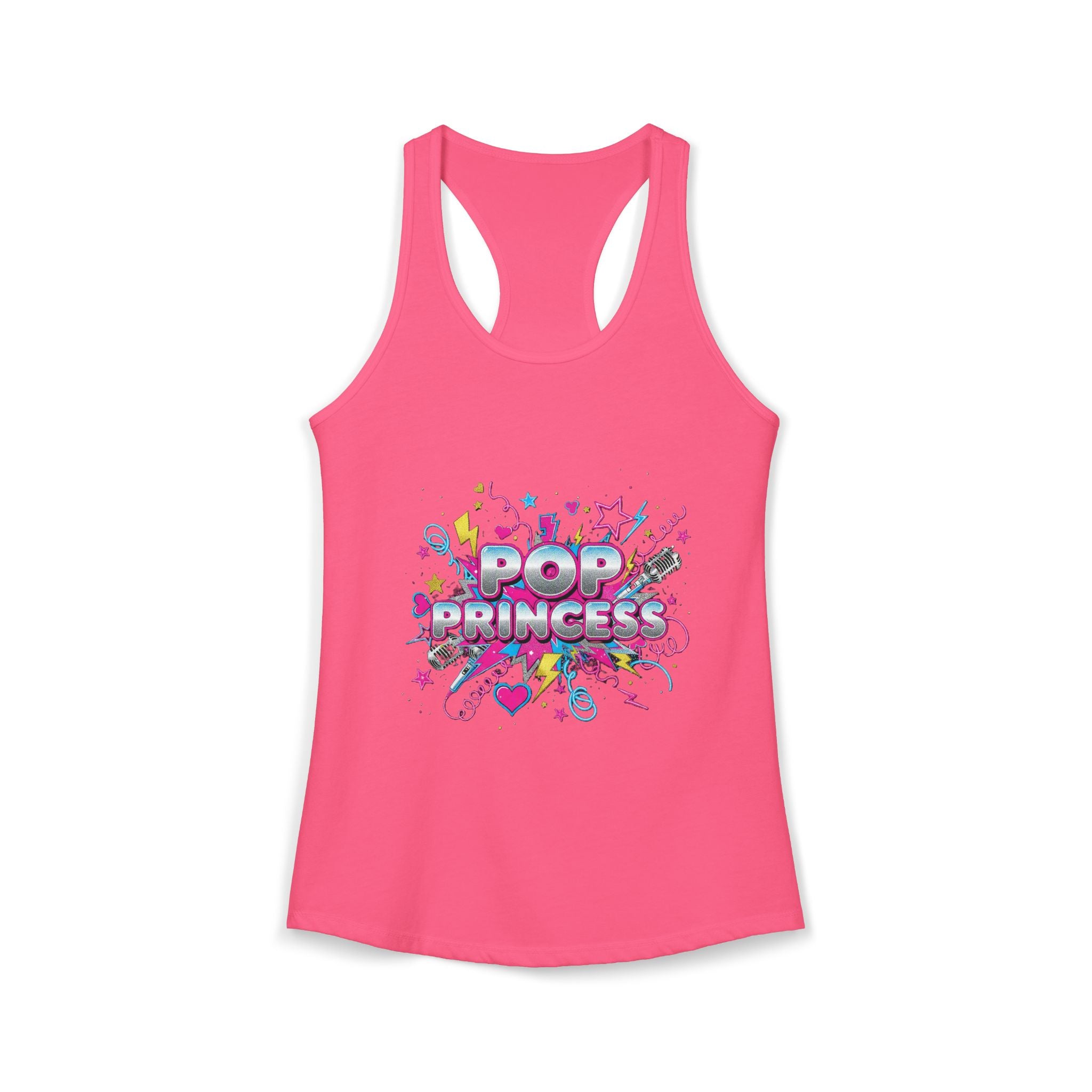 👑 Pop Princess Racerback Tank | Y2K Retro Graphic Tee ⭐