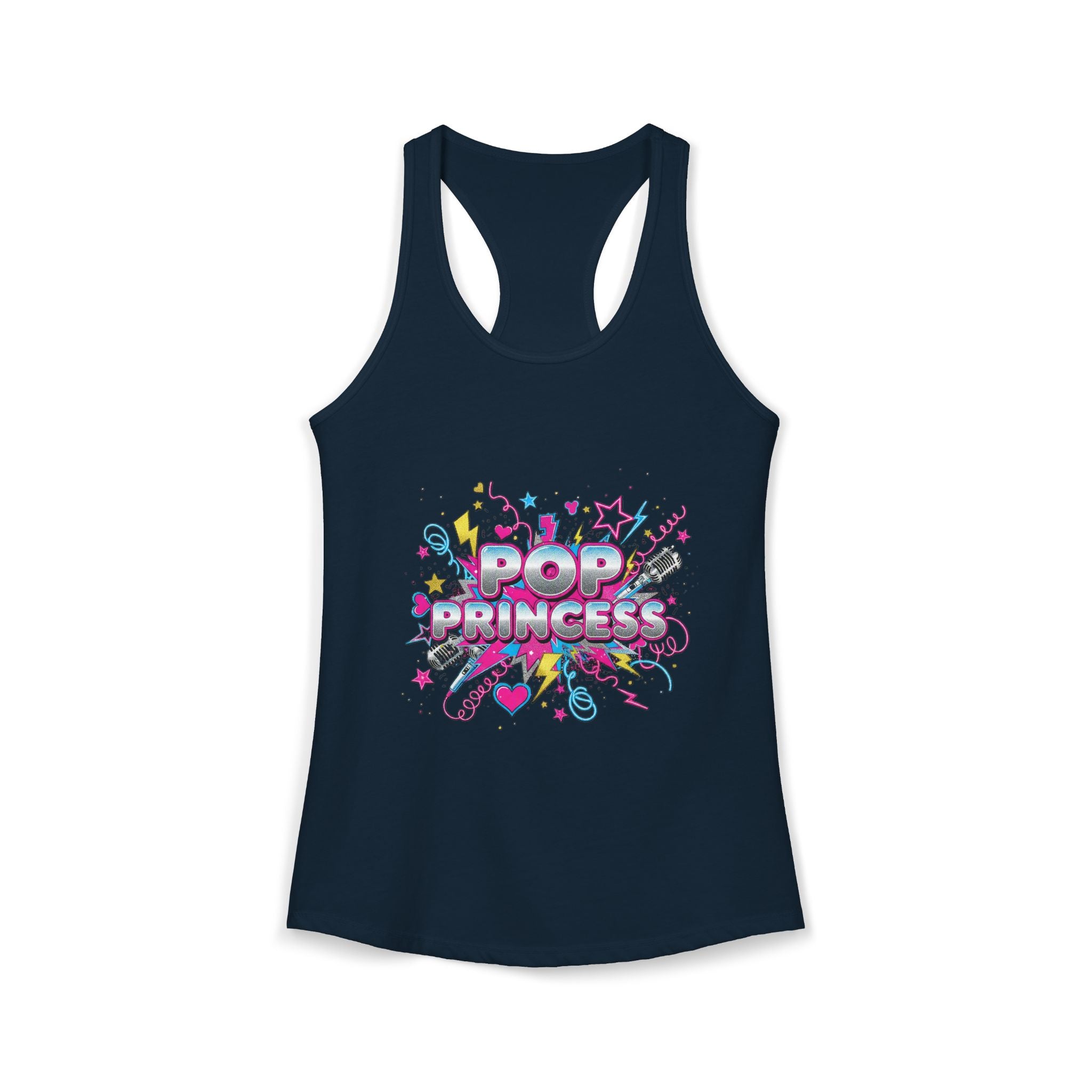 👑 Pop Princess Racerback Tank | Y2K Retro Graphic Tee ⭐