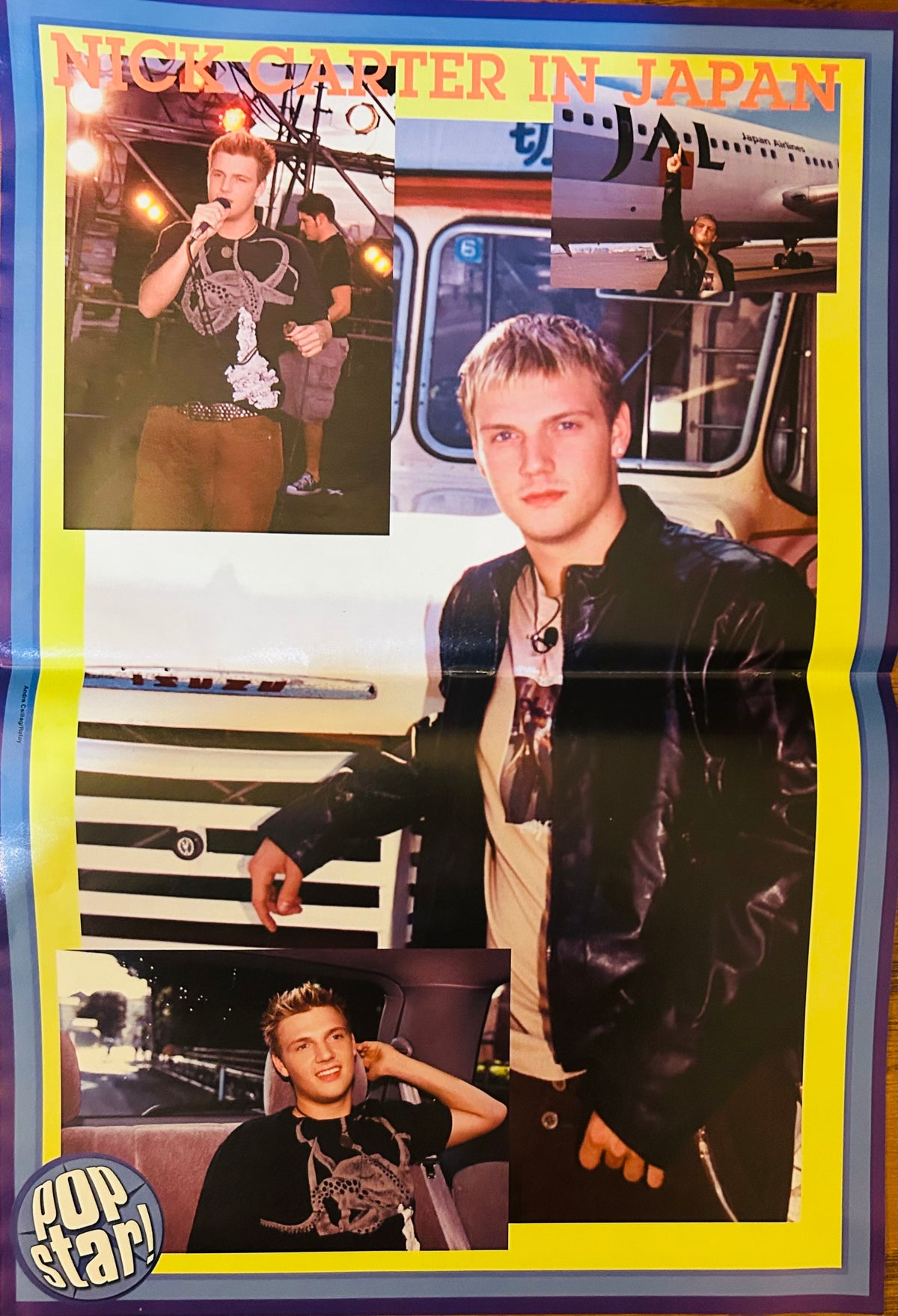 Nick Carter in Japan Pop Star! Magazine Poster – Side A