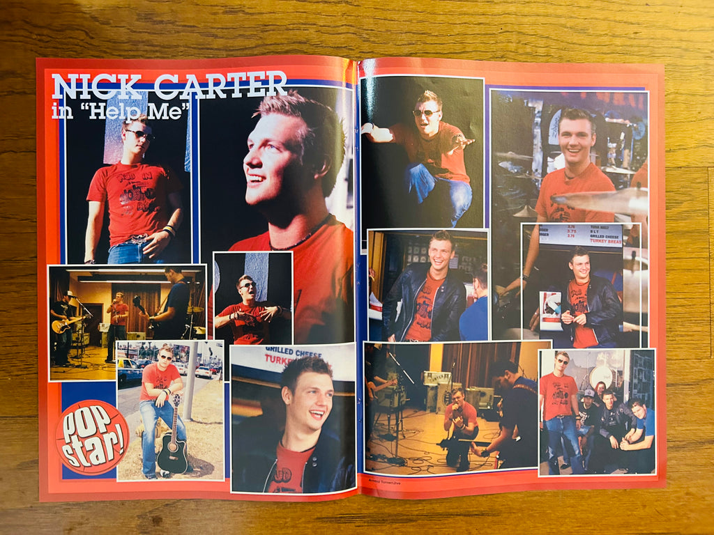 Nick Carter in Help Me photo collage side of Pop Star poster