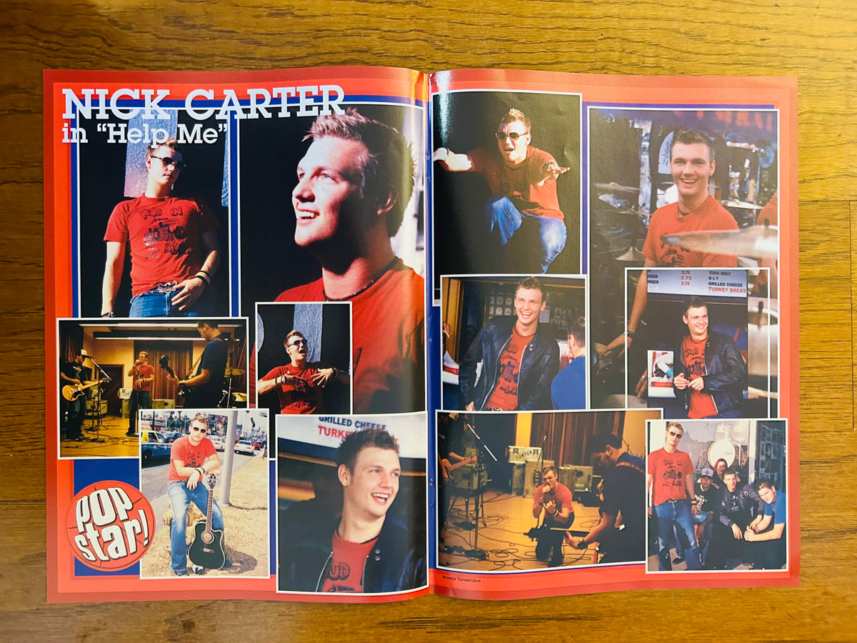Nick Carter in Help Me photo collage side of Pop Star poster