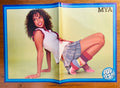 Mya side of Pop Star double-sided poster with blue border