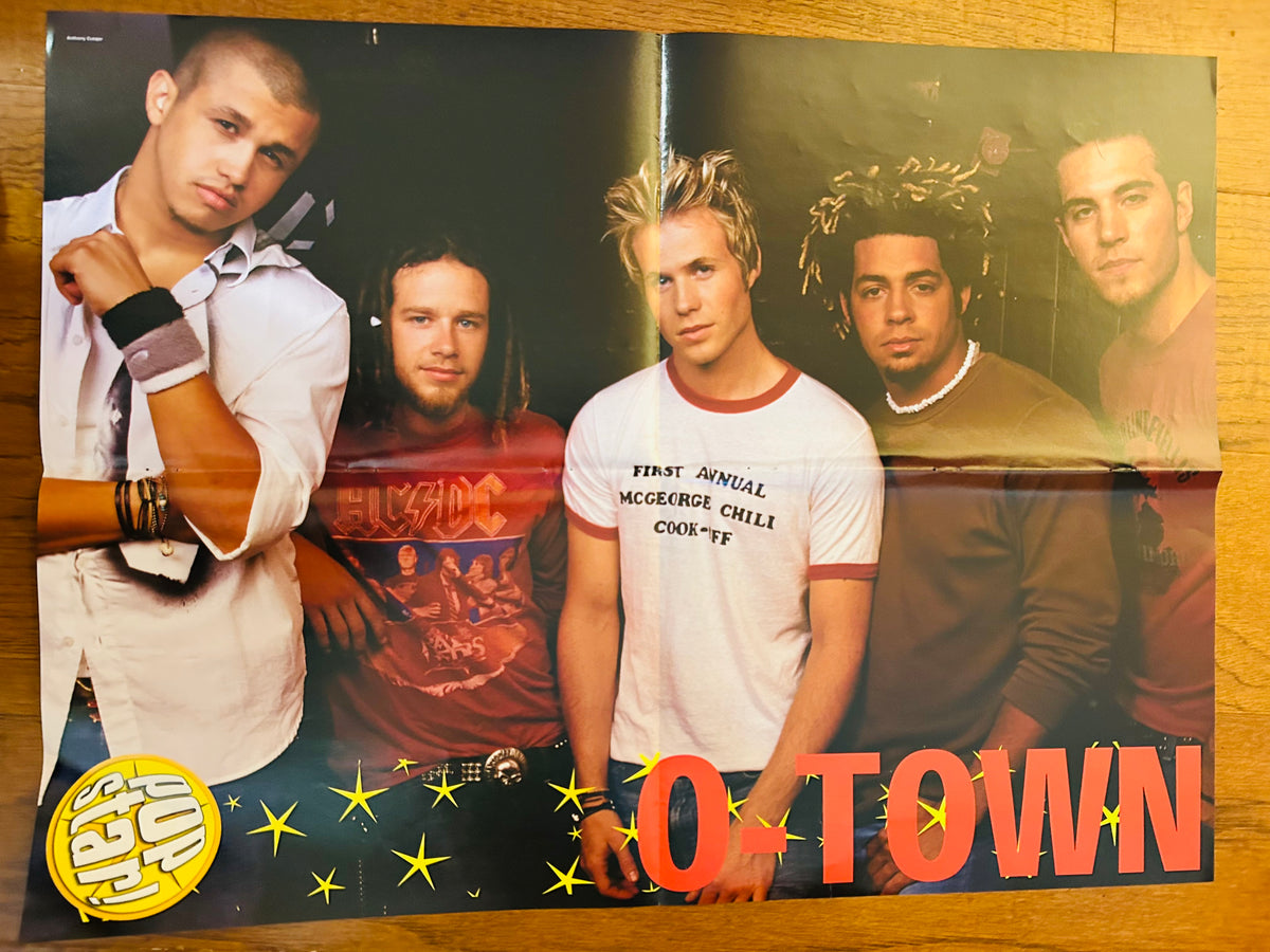 O-Town side of double-sided Pop Star poster with fold creases