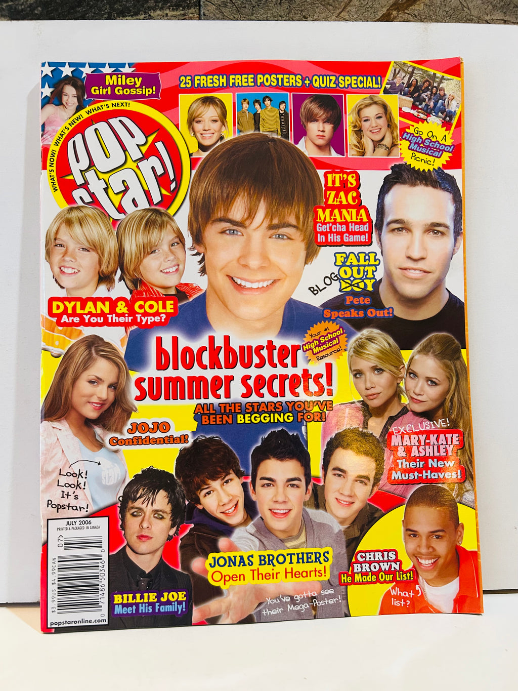 Pop Star! Magazine July 2006 – Zac Efron Cover
