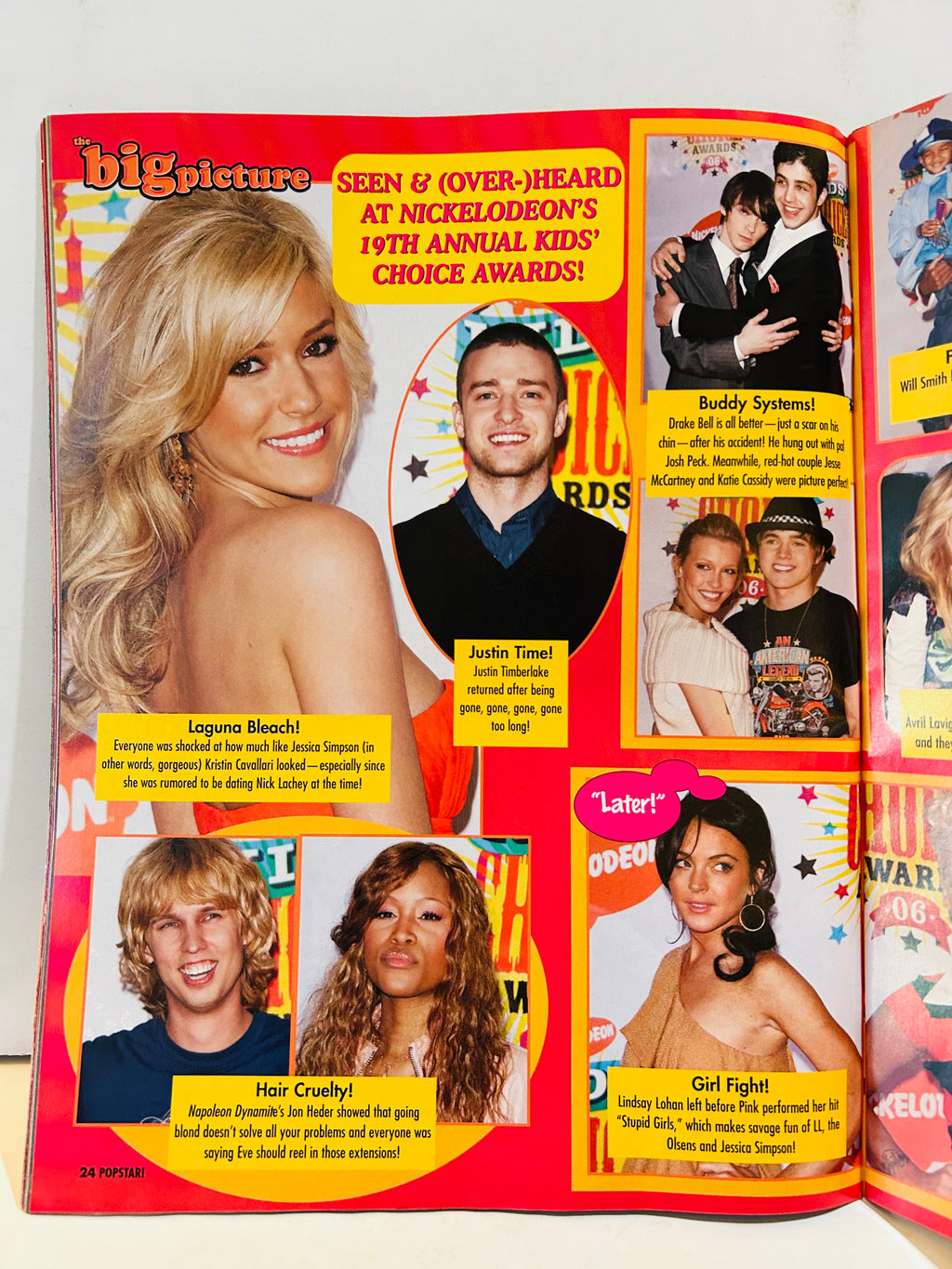 Pop Star! Magazine July 2006 – Kids' Choice Awards Spread