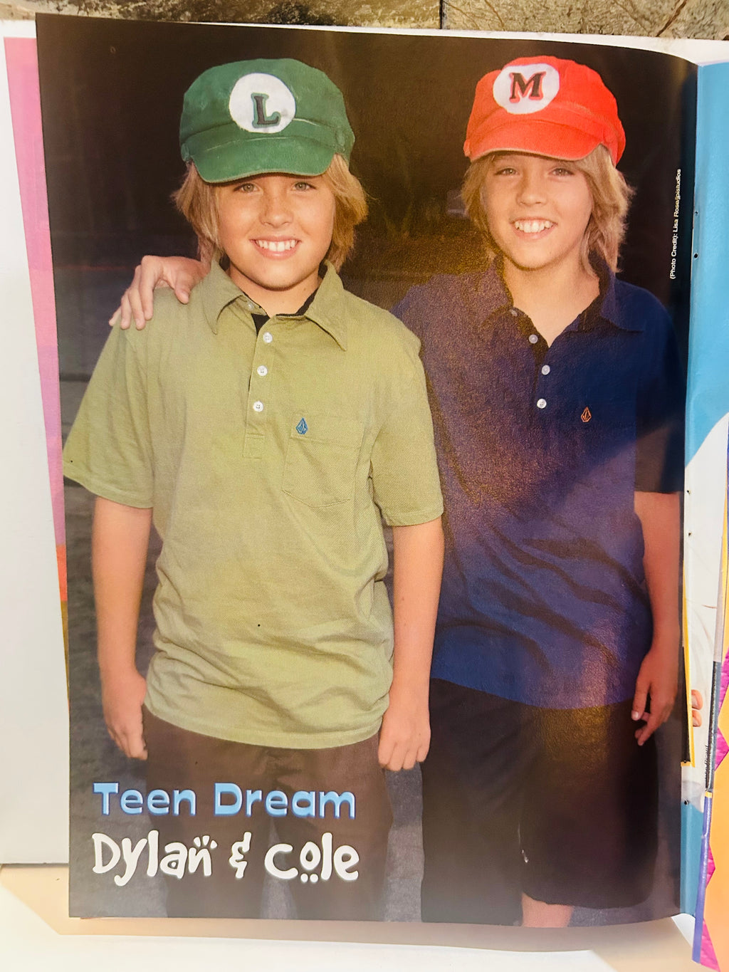 Dylan & Cole Sprouse – Teen Dream Pin-Up, Mario & Luigi caps (Side A)