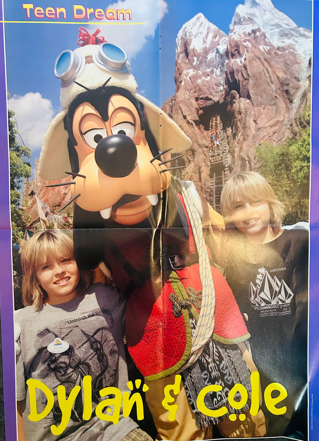 Dylan & Cole Sprouse with Goofy at Animal Kingdom – Teen Dream Poster (Side A)
