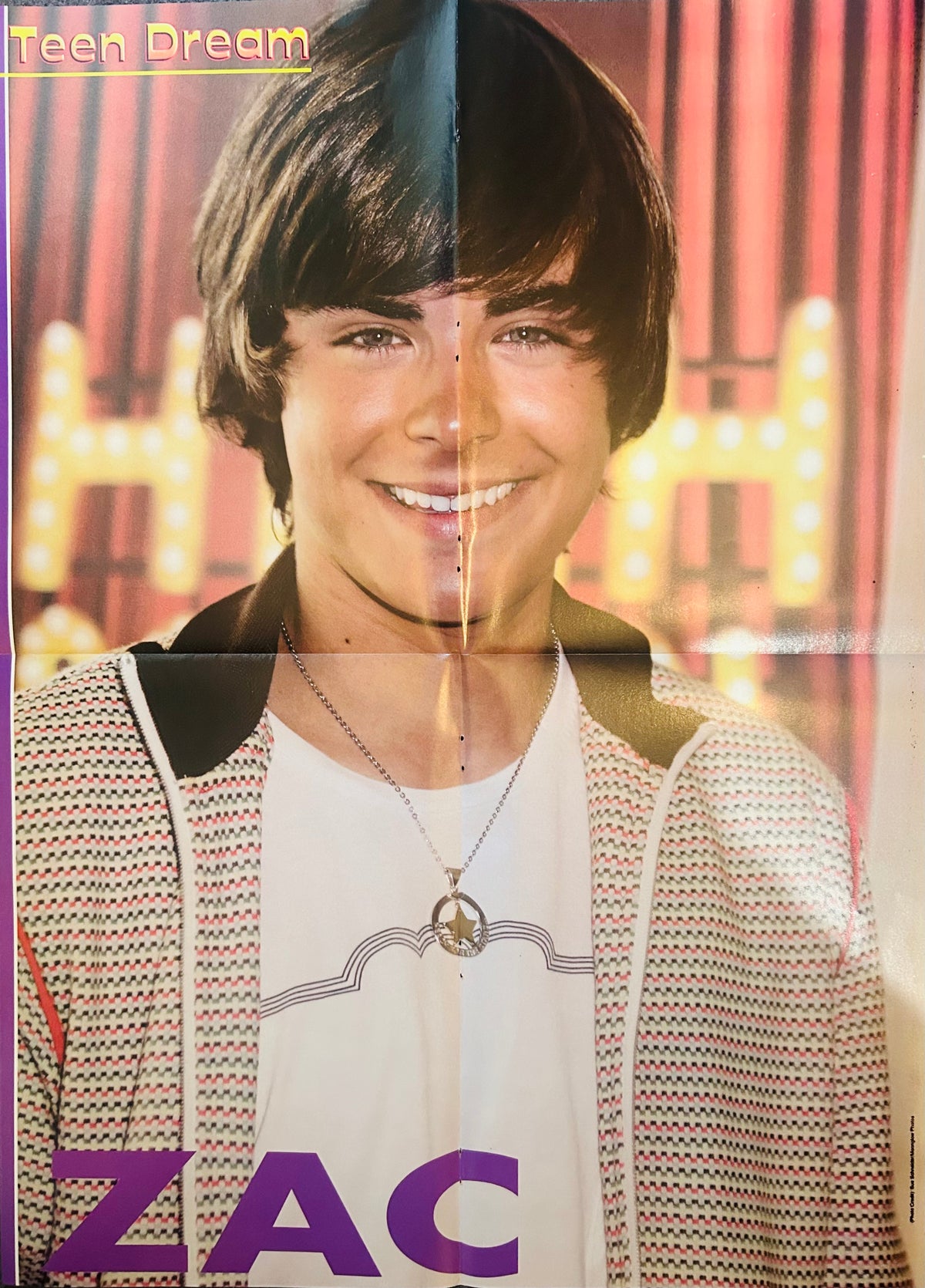 Zac Efron HSM stage close-up – Teen Dream Poster (Side B)