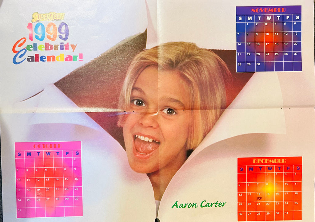 Aaron Carter – Super Teen 1999 Celebrity Calendar Poster (Side A)