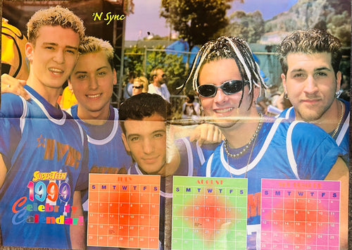 *NSYNC – Super Teen 1999 Celebrity Calendar Poster (Side B)