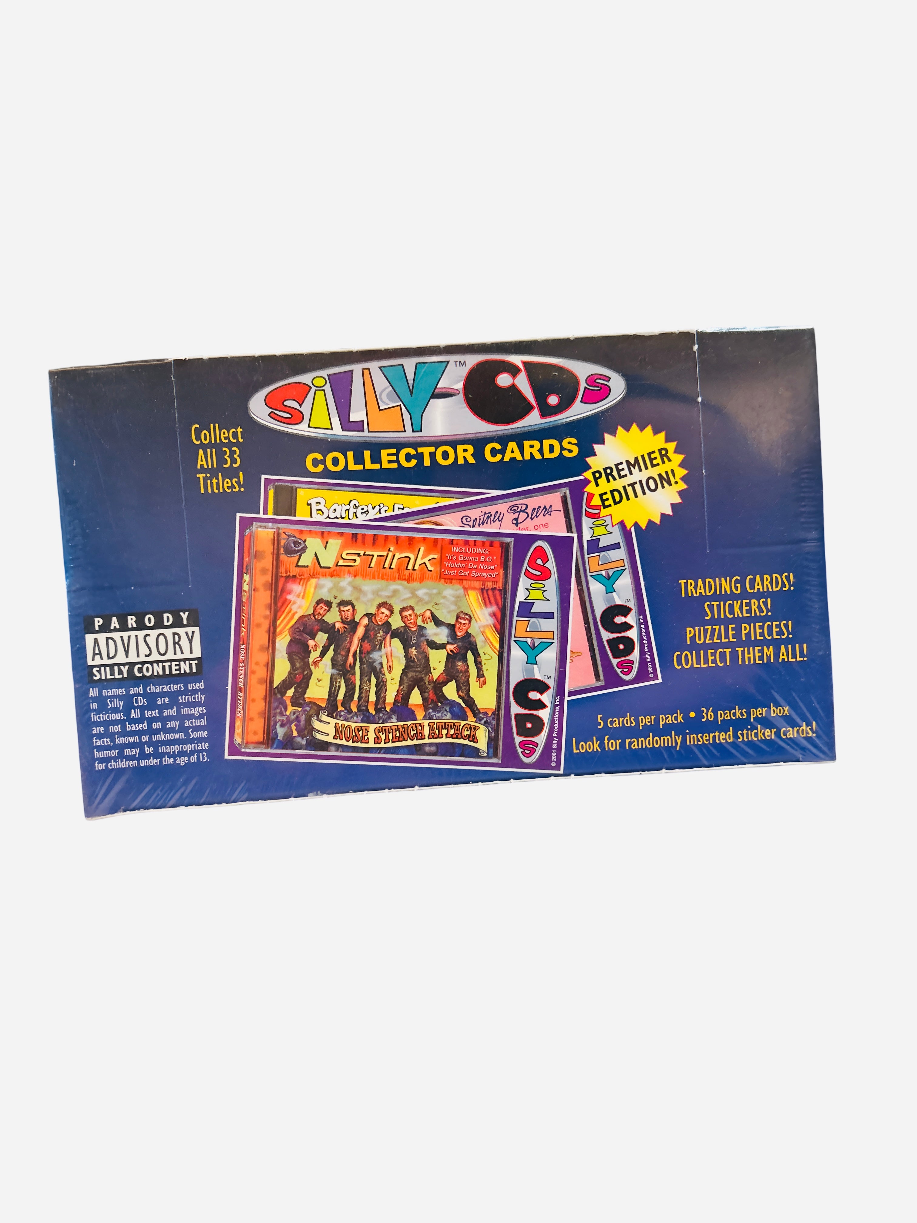 Silly CD's Trading Cards — Sealed Box, Individual Cards, Stickers, Puzzles & Packs