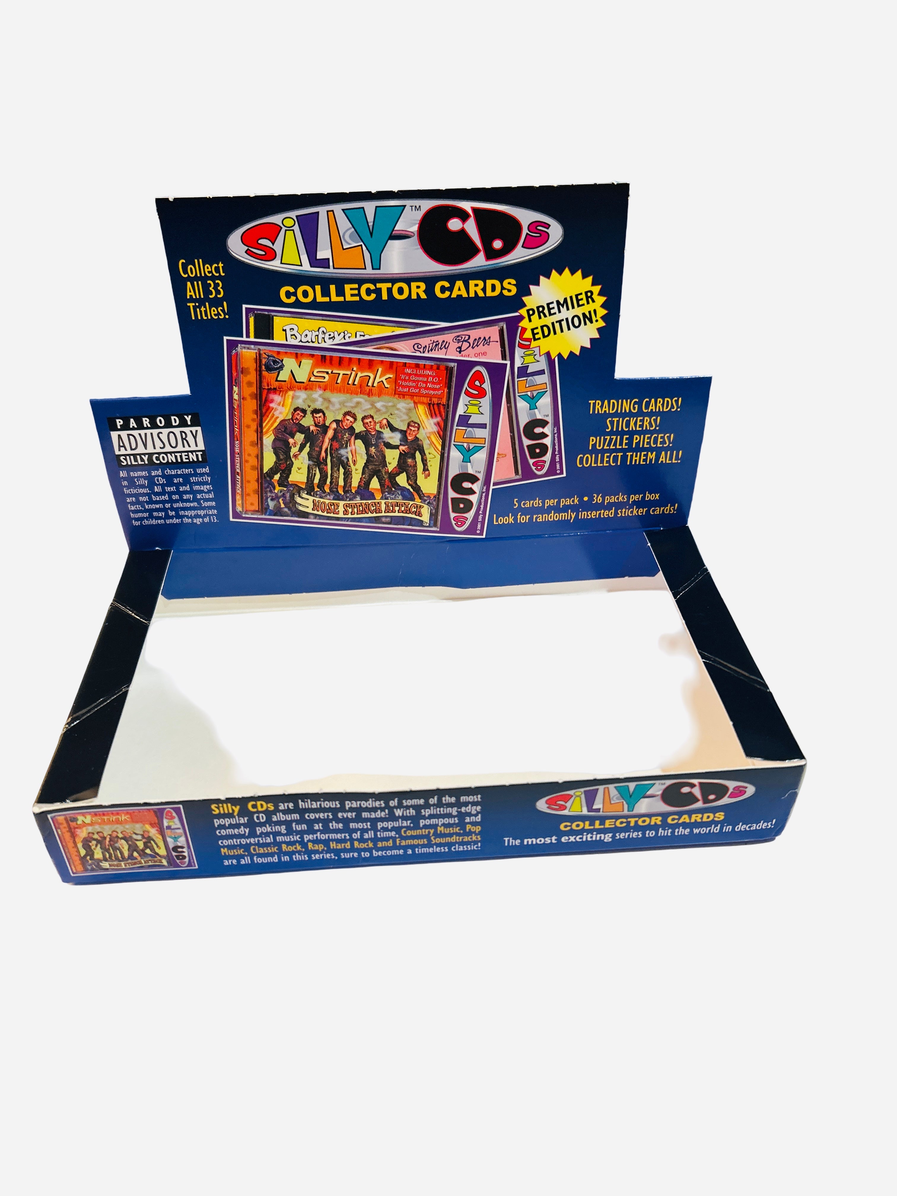Silly CD's Trading Cards — Sealed Box, Individual Cards, Stickers, Puzzles & Packs