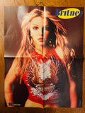Britney Spears side of the 2001 double-sided 16x21 poster with visible fold creases