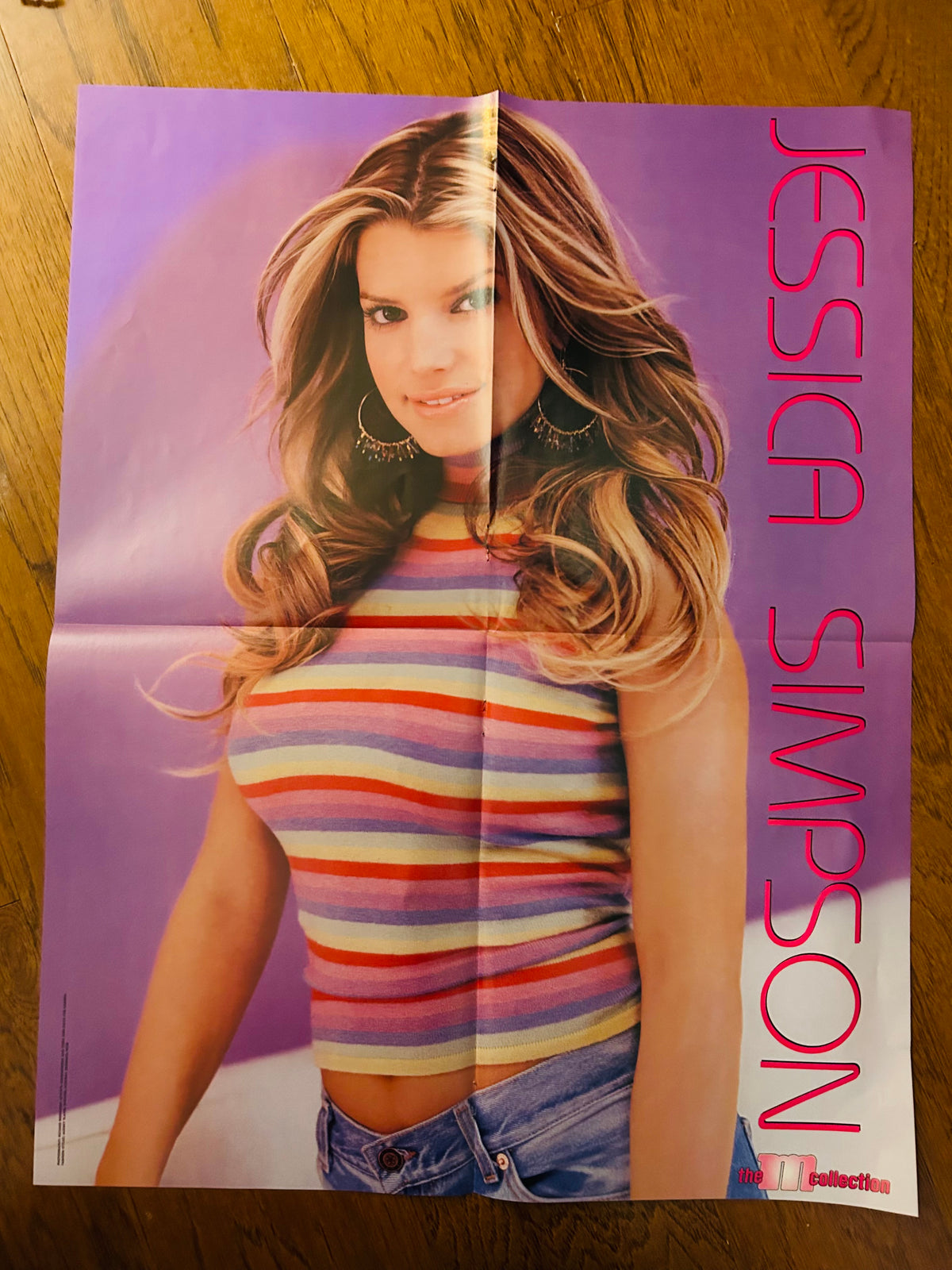 Jessica Simpson reverse side with visible fold creases