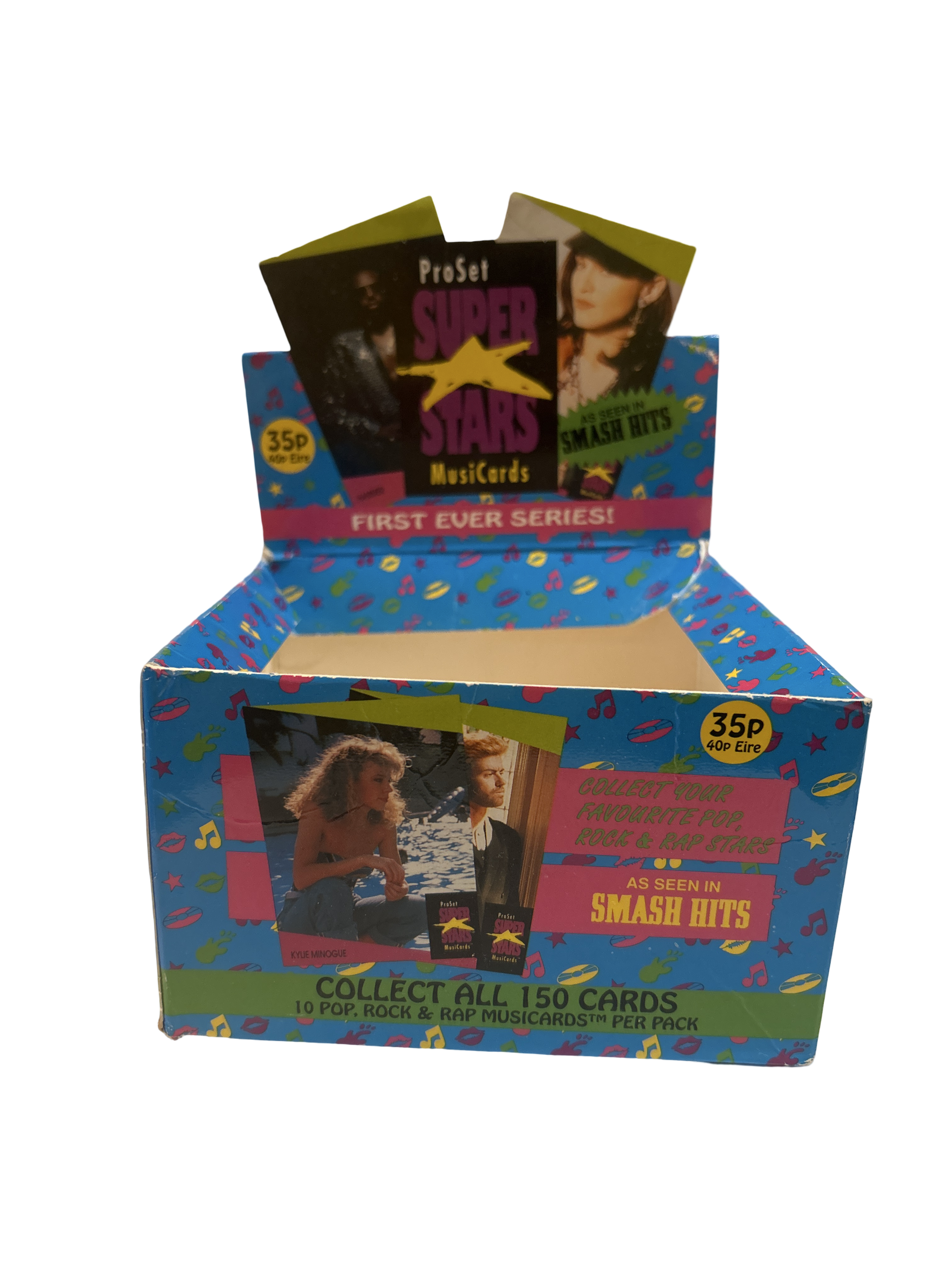 Pro Set Super Stars MusiCards — First Ever Series Empty Display Box (1991) 🎸