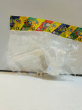 Clear translucent plastic dragon figure toy factory sealed in polybag with colorful TOYS header card