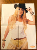 Shakira side of 2002 Teen People double-sided poster, wearing a black cowboy hat