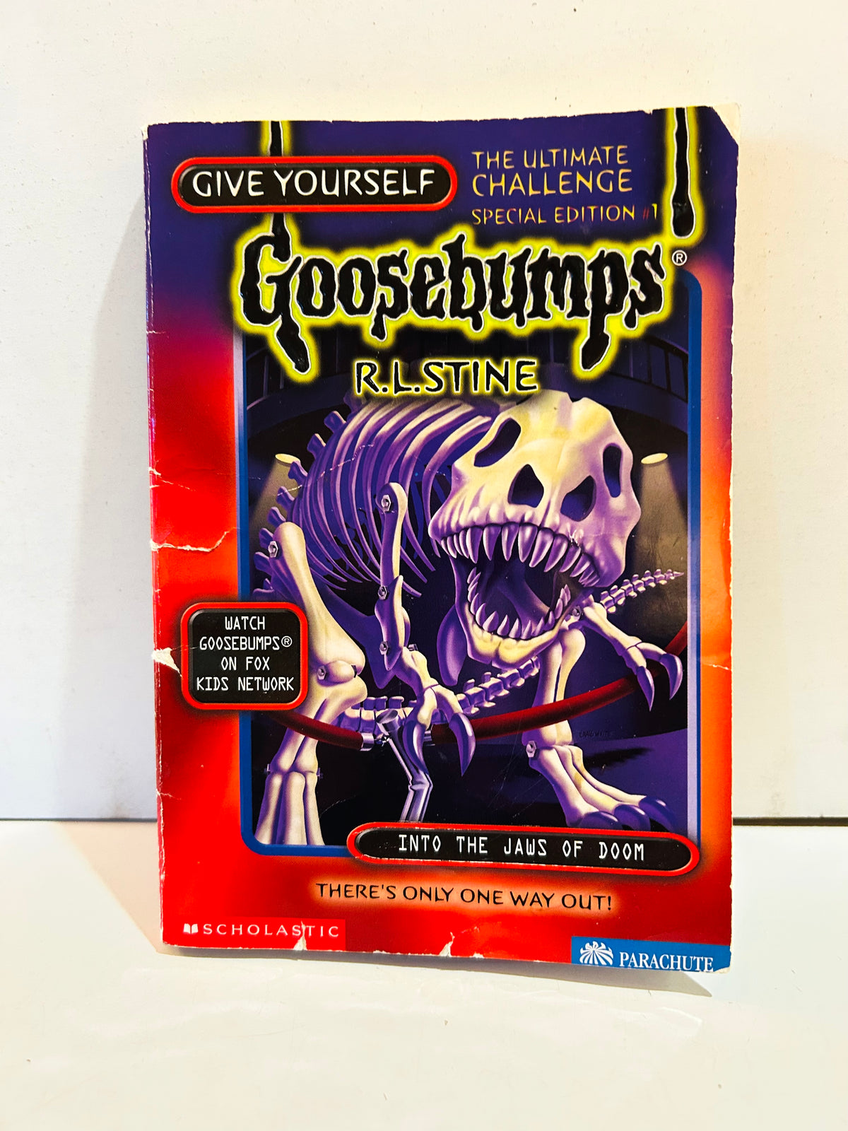 Into the Jaws of Doom Give Yourself Goosebumps Special Edition 1 paperback cover showing wear
