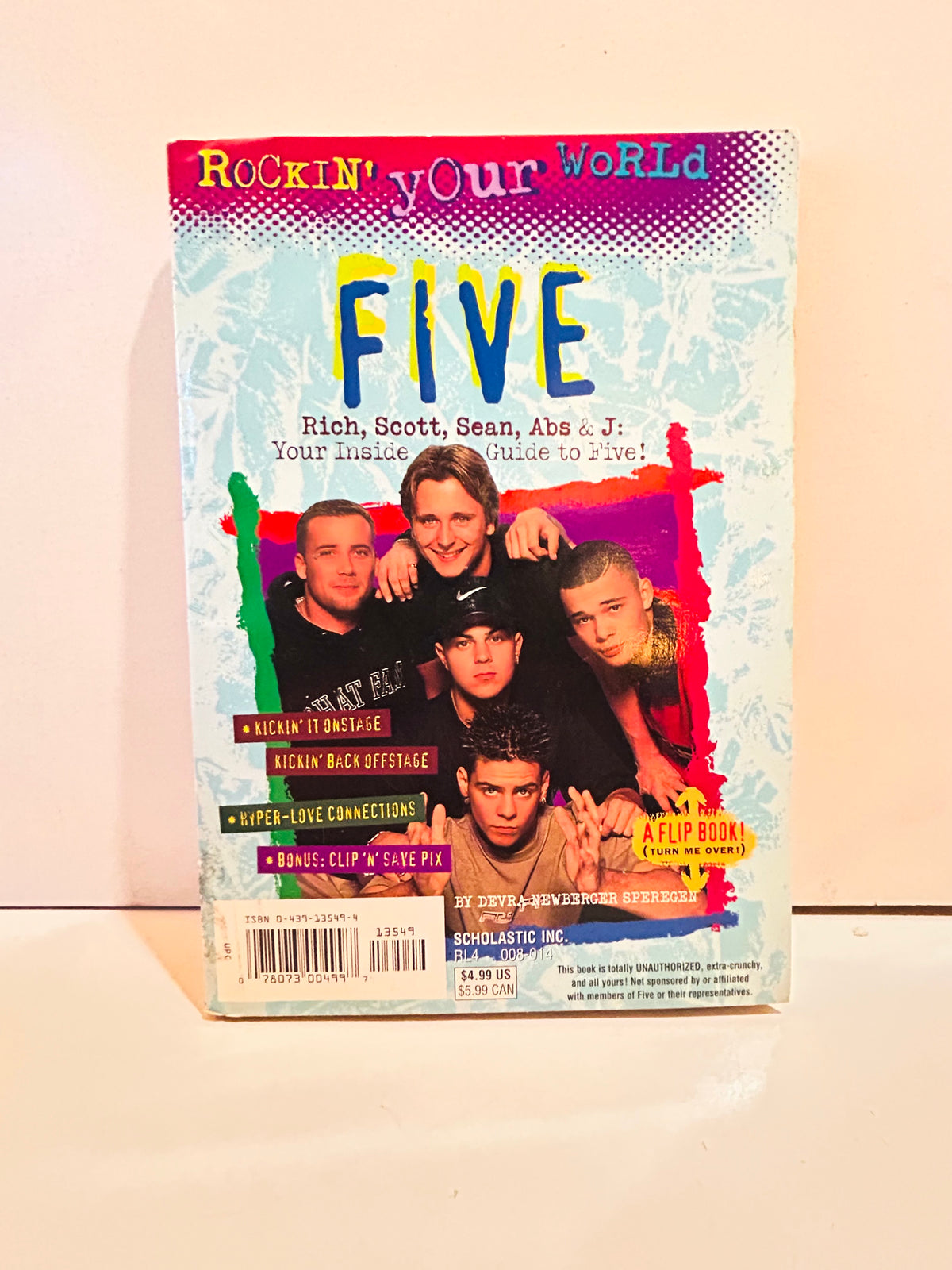 Five cover of Rockin' Your World double-cover paperback flip book