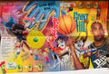 Vintage 90s Kellogg's Part of the Game Grant Hill Detroit Pistons promotional poster 14x22 inches featuring Grant Hill in Pistons #33 jersey with Tony the Tiger, Toucan Sam, basketball tips, Hook Shot, Rebound, Hill on Hoops sections and Grant Jams career highlights