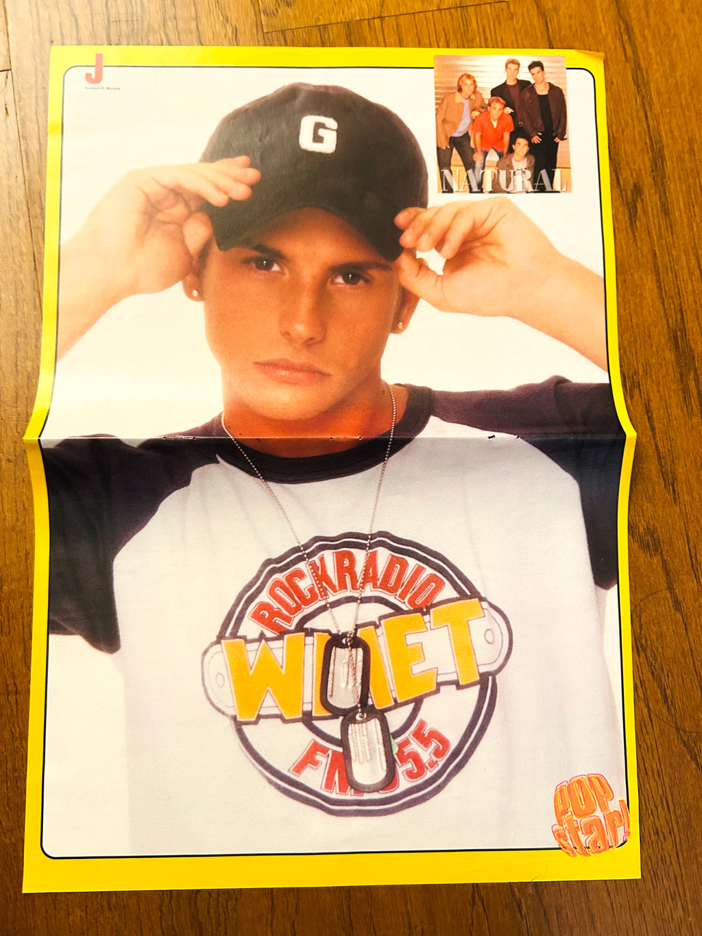J of Natural side of the 2002 Pop Star poster with Natural group inset