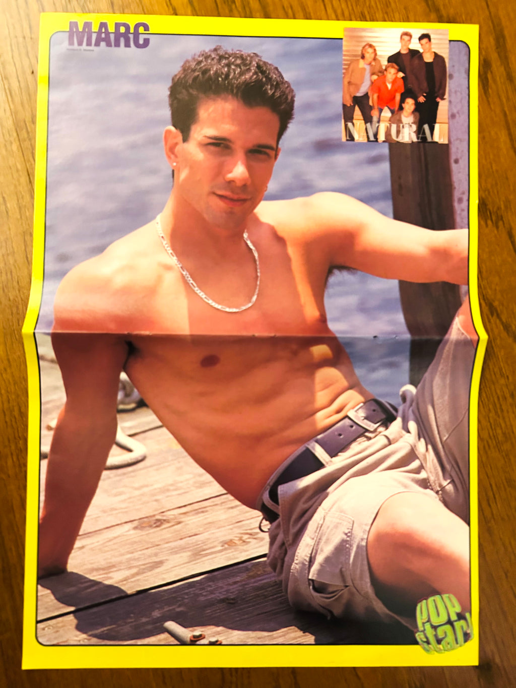 Marc of Natural side of the 2002 Pop Star poster with Natural group inset
