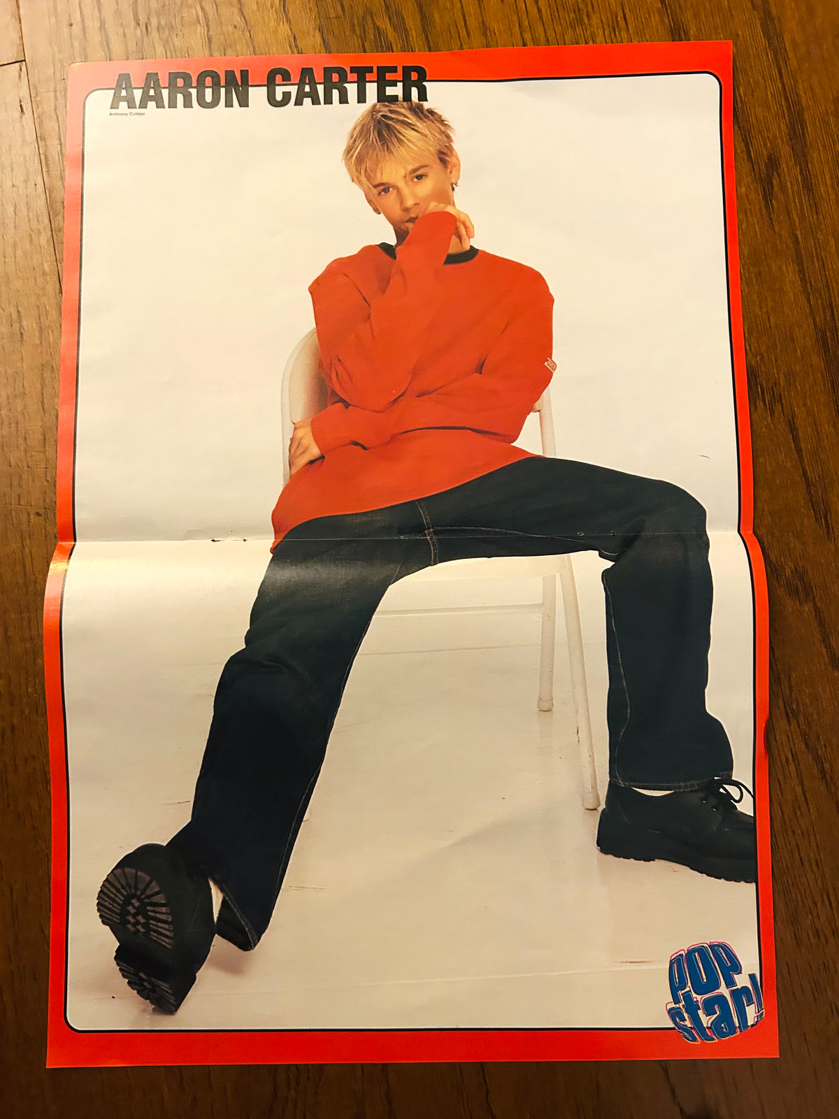 Aaron Carter side of the 2002 double-sided Pop Star poster