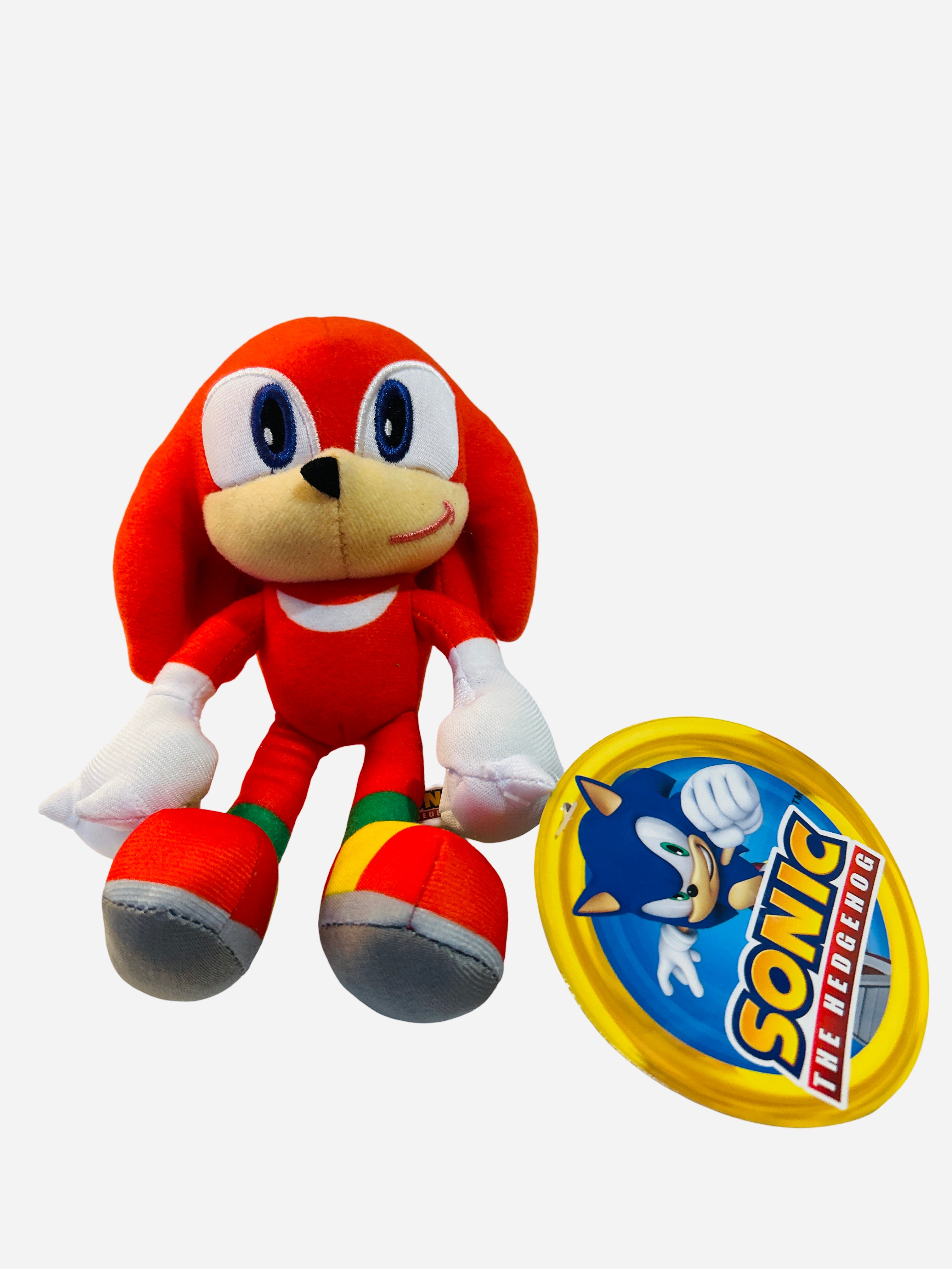 Knuckles the Echidna 7 inch plush toy with Sonic the Hedgehog hang tag – new with tags