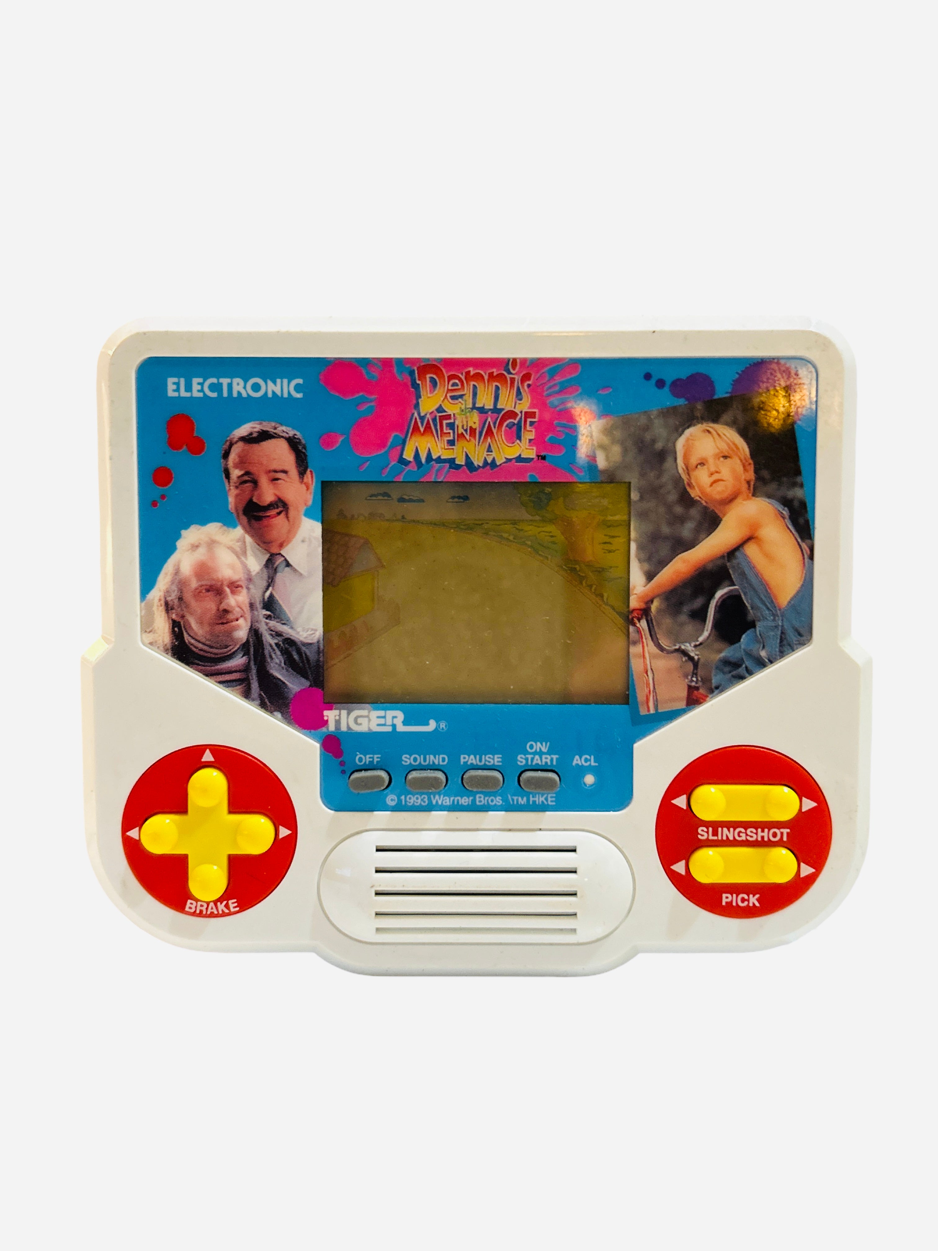 Dennis the Menace Tiger Electronics handheld LCD game – vintage 1988, front view
