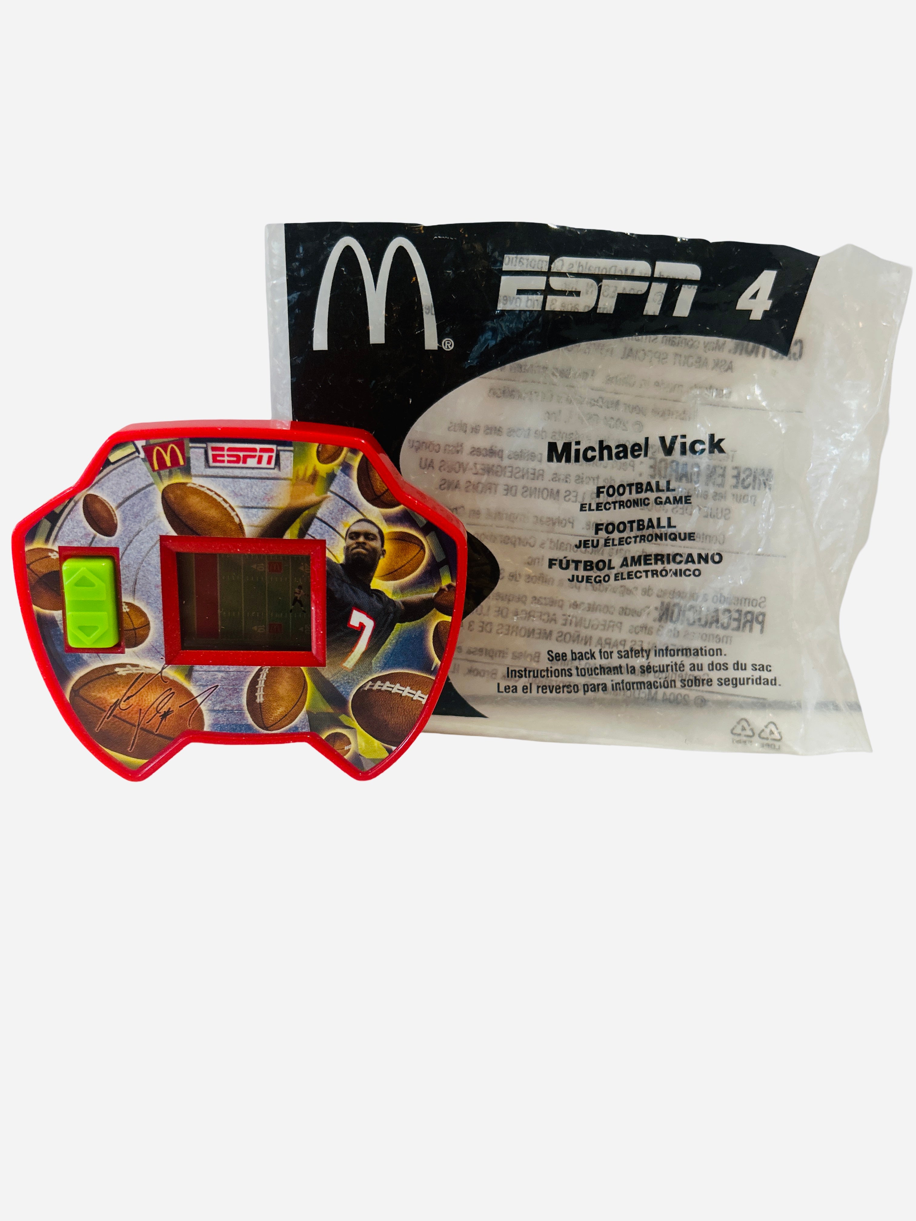 McDonald's ESPN Michael Vick Football Electronic Game #4 2004 Happy Meal toy with original bag