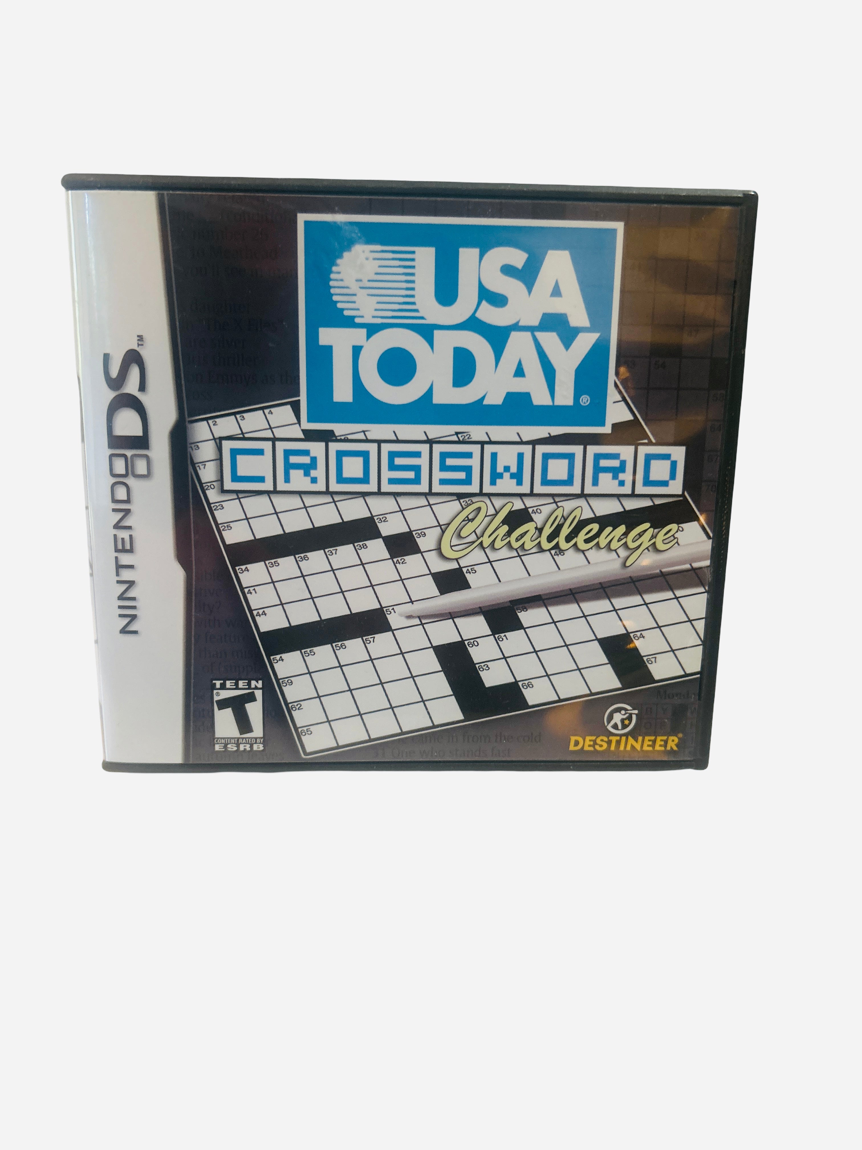 USA Today Crossword Challenge Nintendo DS game case front cover by Destineer