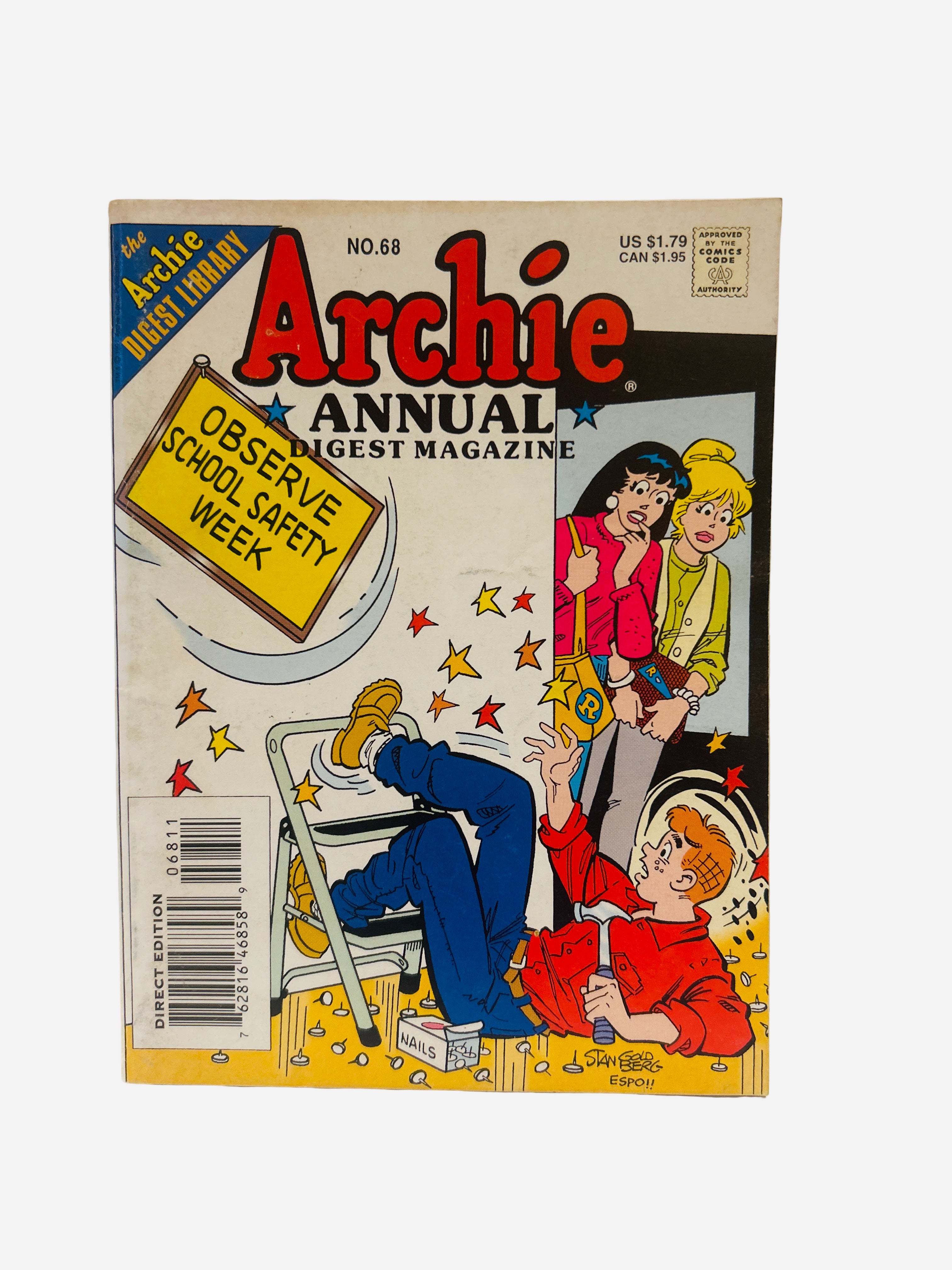 Archie Annual Digest Magazine #68 Direct Edition School Safety Week Archie Comics preowned