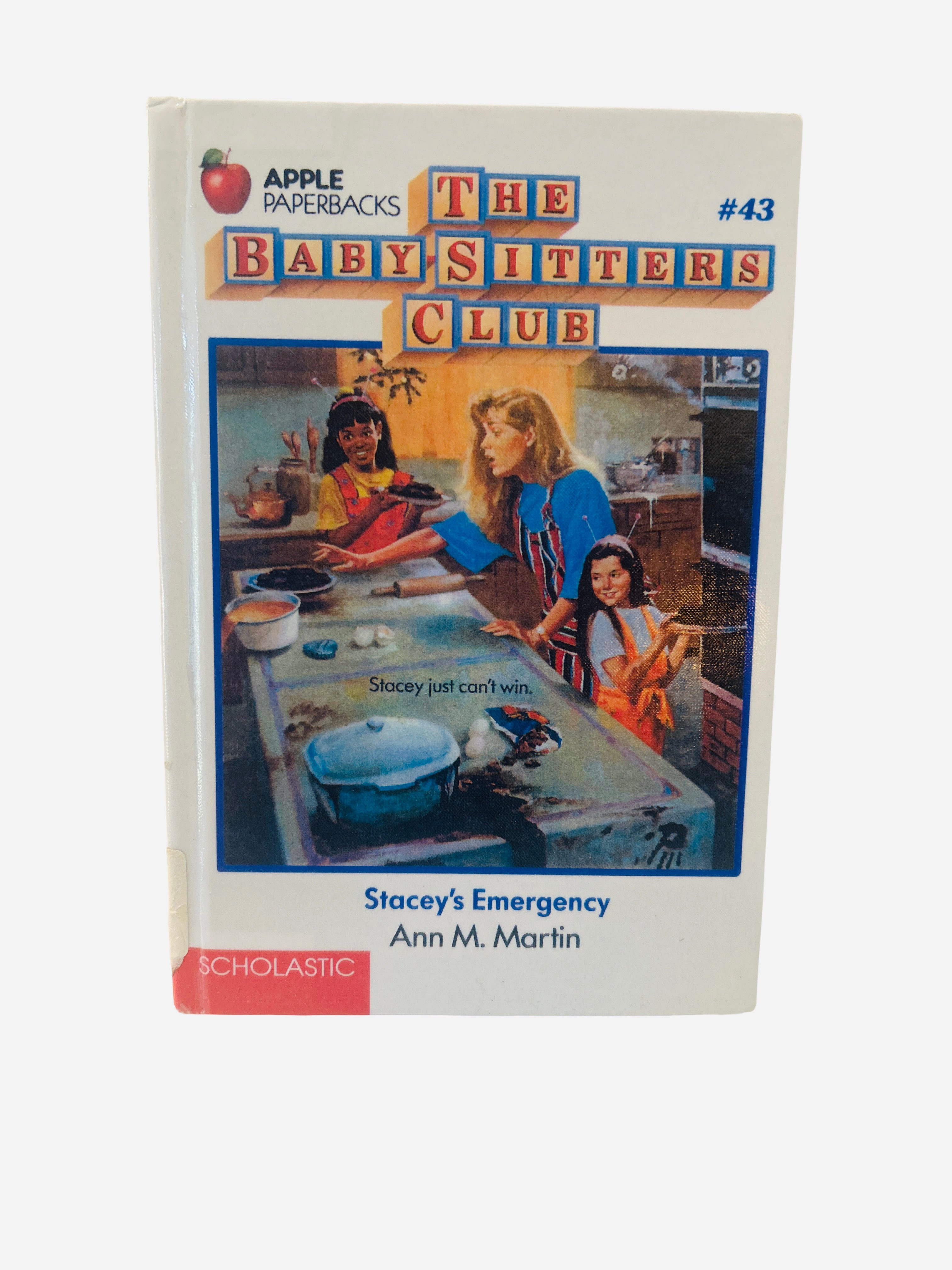 The Baby-Sitters Club #43 Stacey's Emergency Ann M. Martin Scholastic Apple Paperbacks hardcover preowned ex-library
