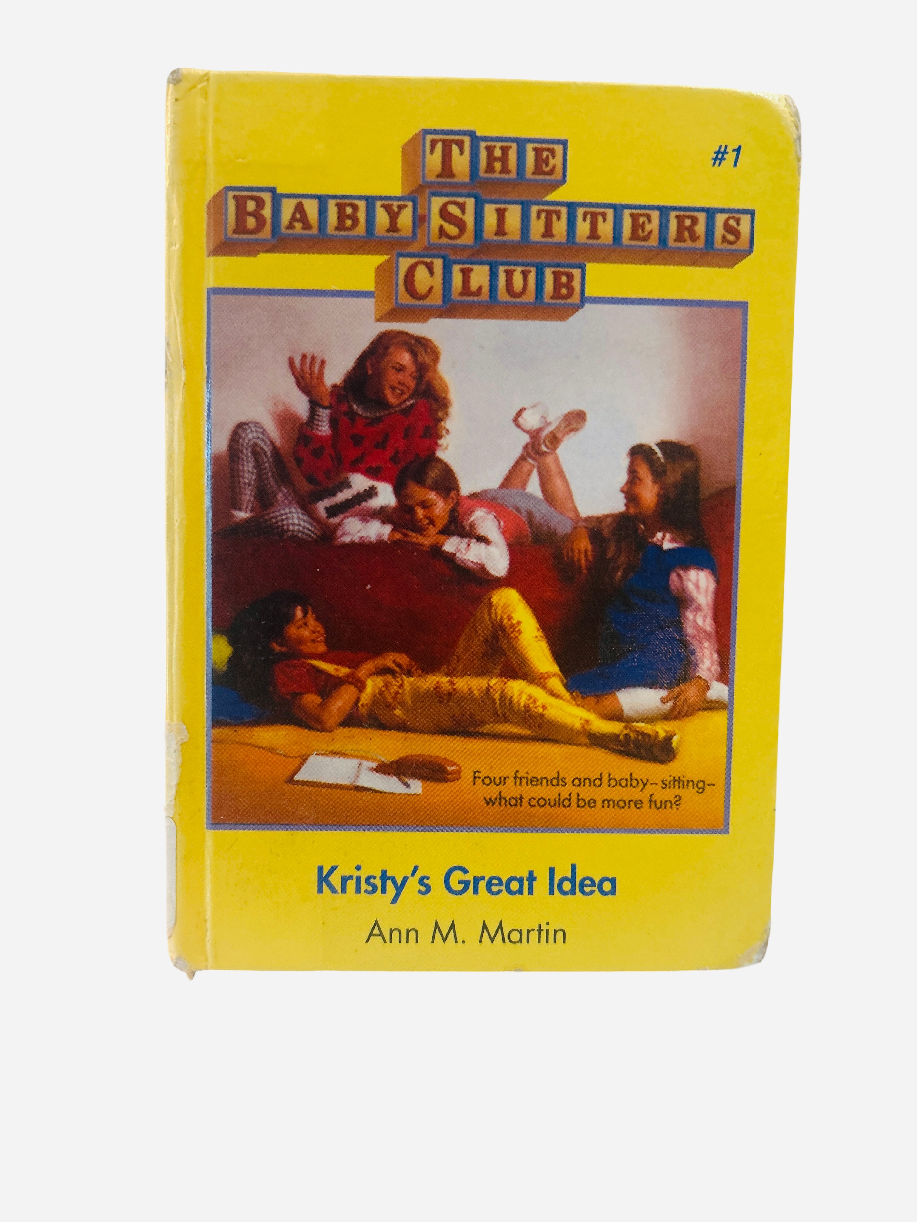 The Baby-Sitters Club #1 Kristy's Great Idea Ann M. Martin Scholastic hardcover photo cover preowned ex-library