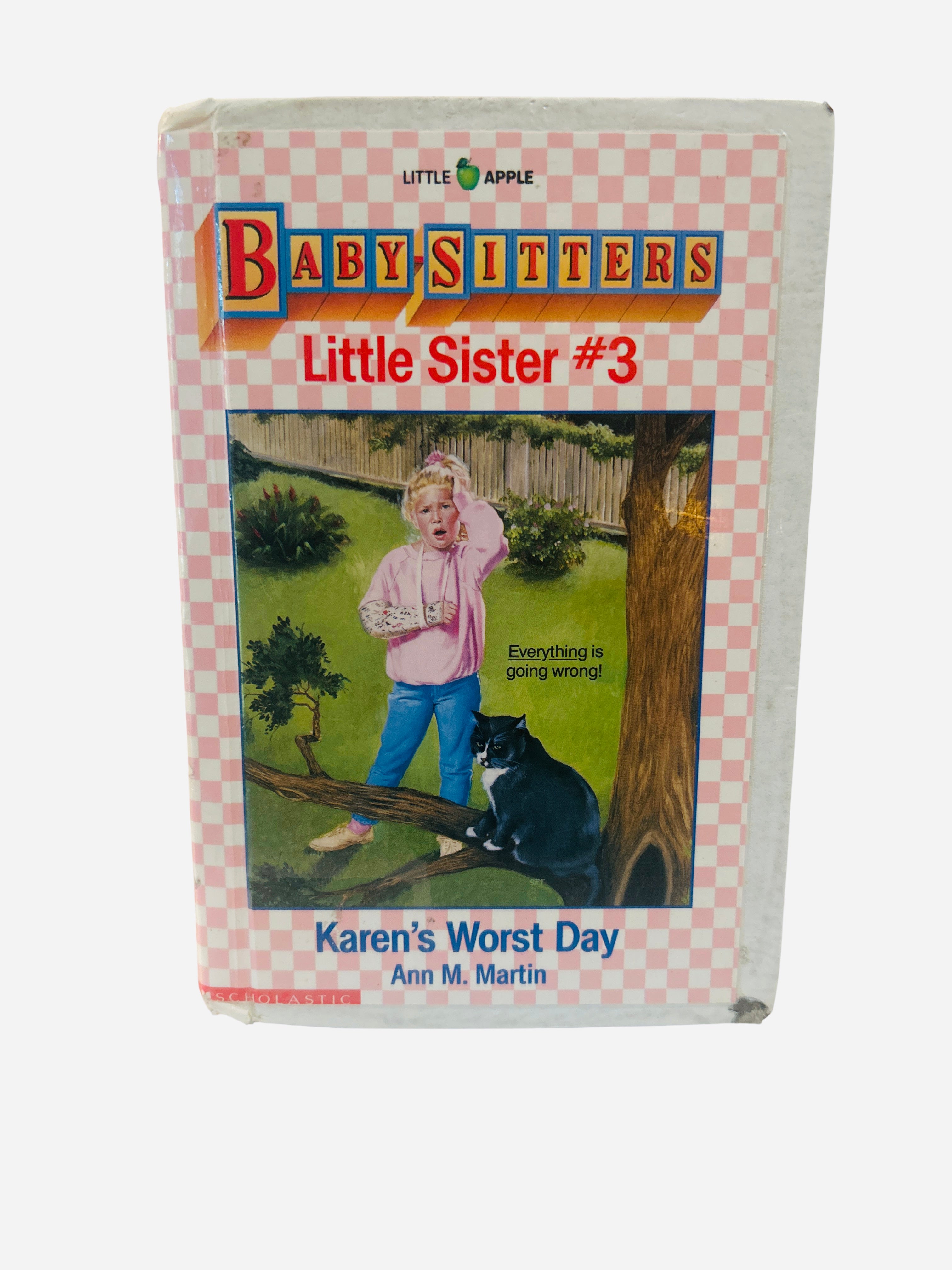 Baby-Sitters Little Sister #3 Karen's Worst Day Ann M. Martin Scholastic hardcover preowned ex-library
