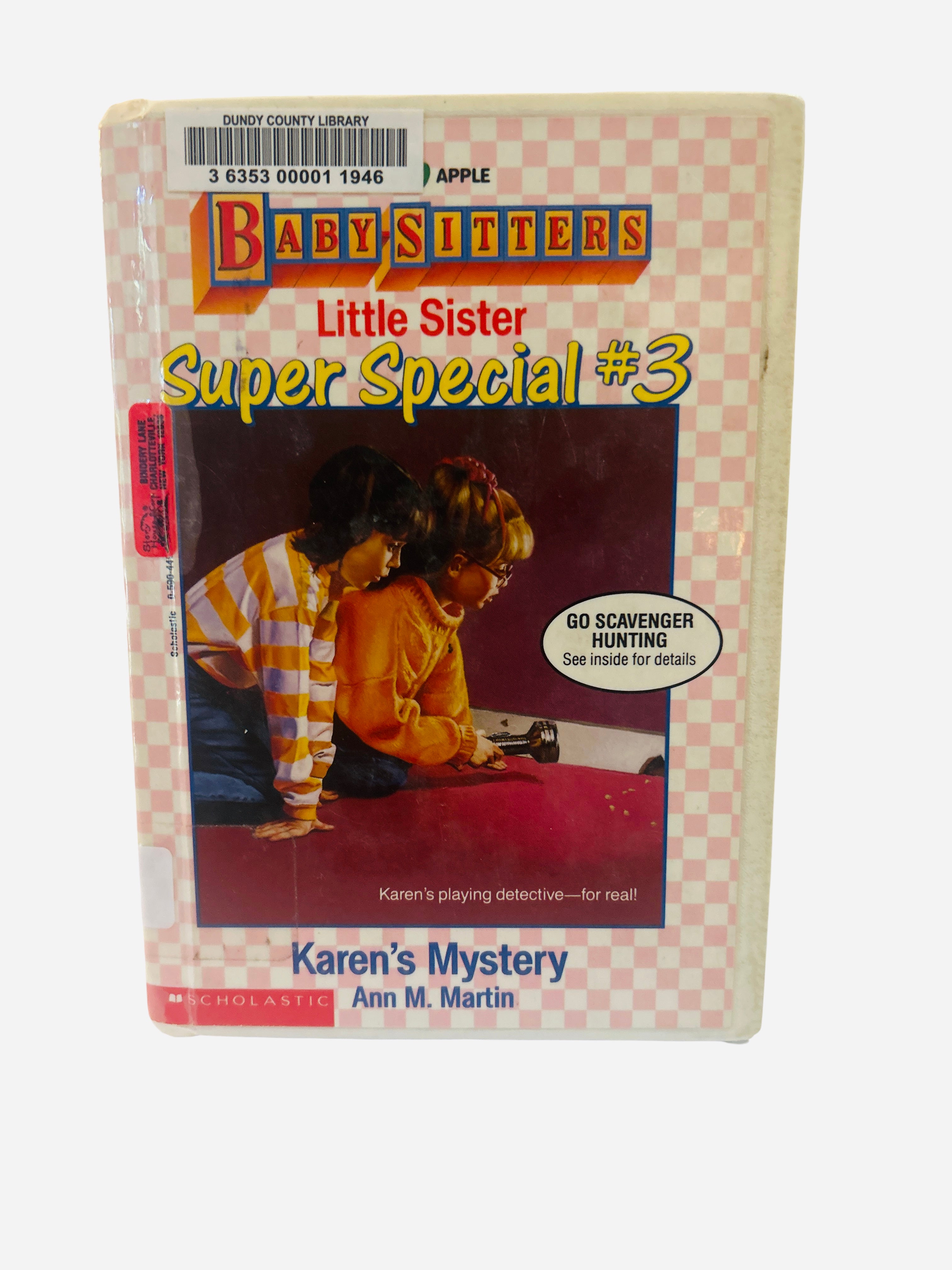 Baby-Sitters Little Sister Super Special #3 Karen's Mystery Ann M. Martin Scholastic hardcover preowned ex-library 1991